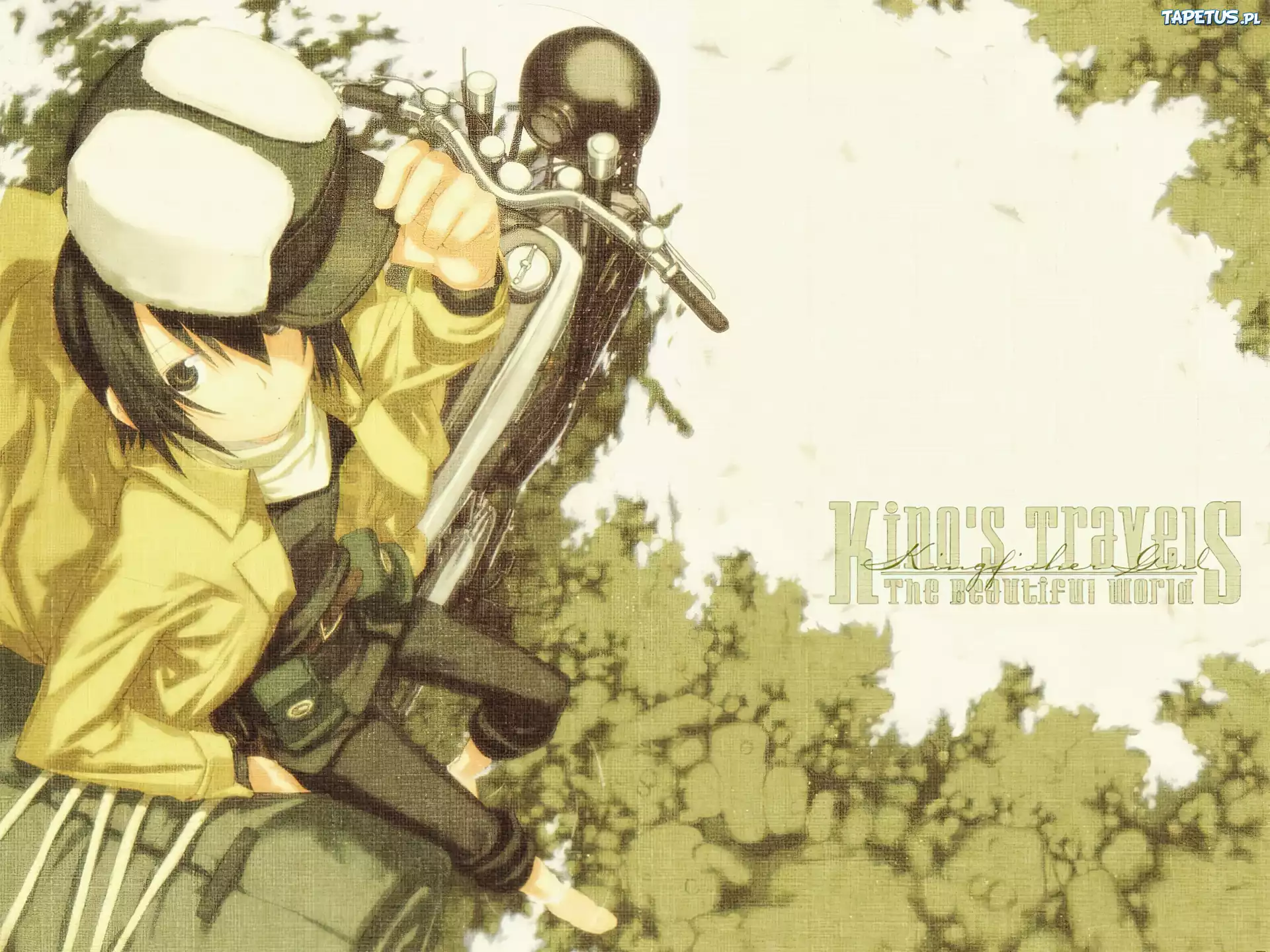 motocykl, osoba, Kino No Tabi