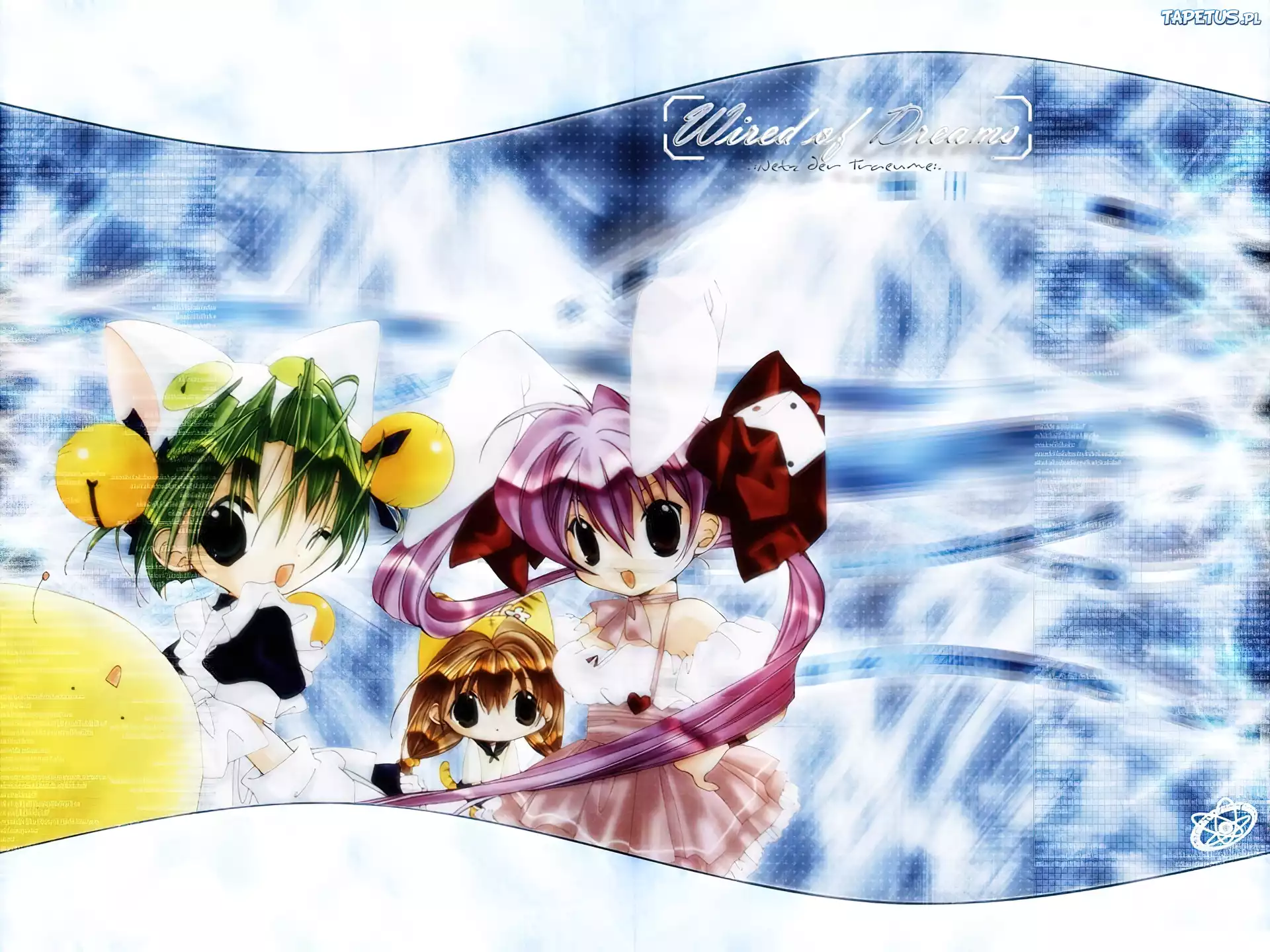 Digi Charat, włosy, dziewczyny, napisy