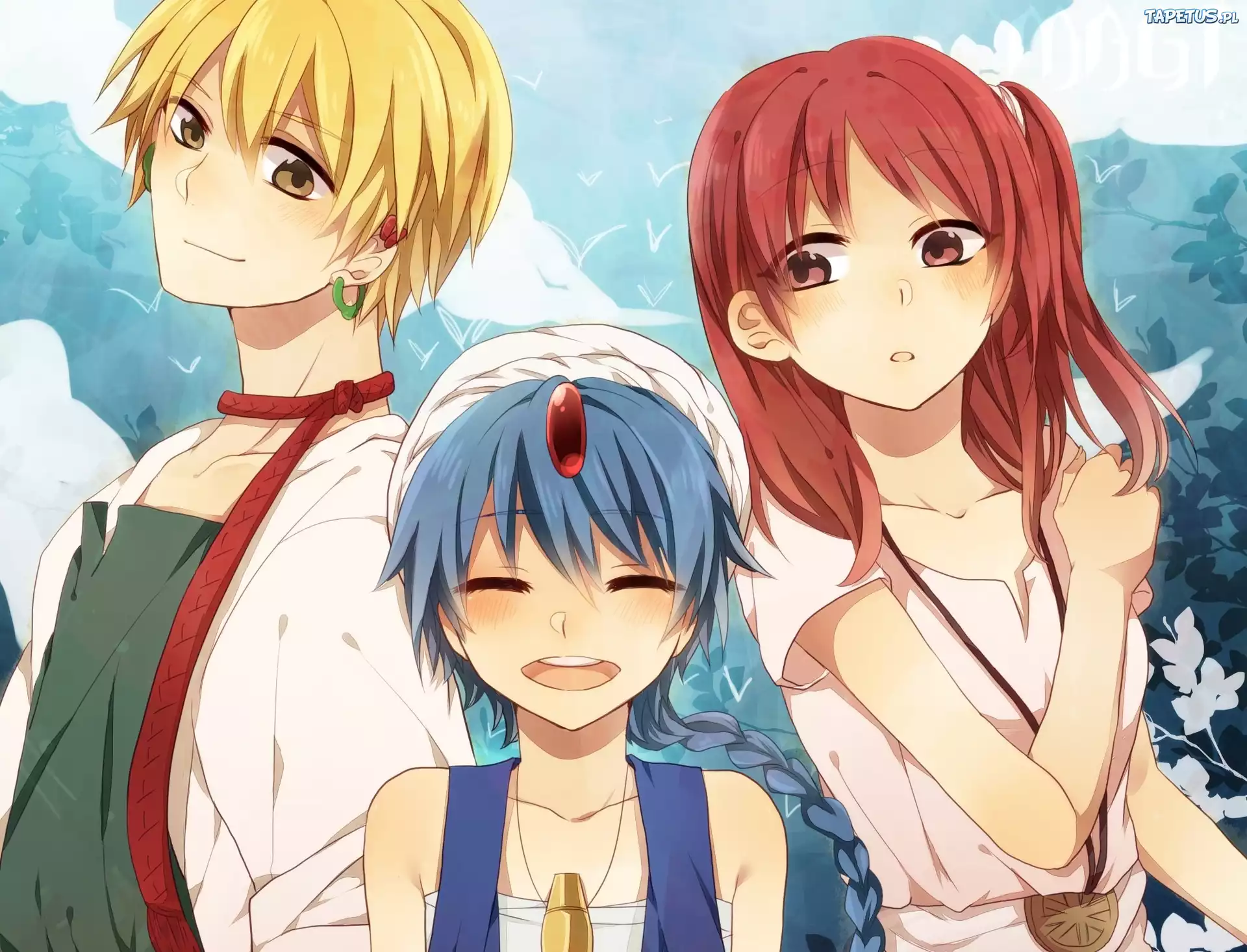 Magi, Alibaba Saluja, Aladdin, Morgiana, anime, manga