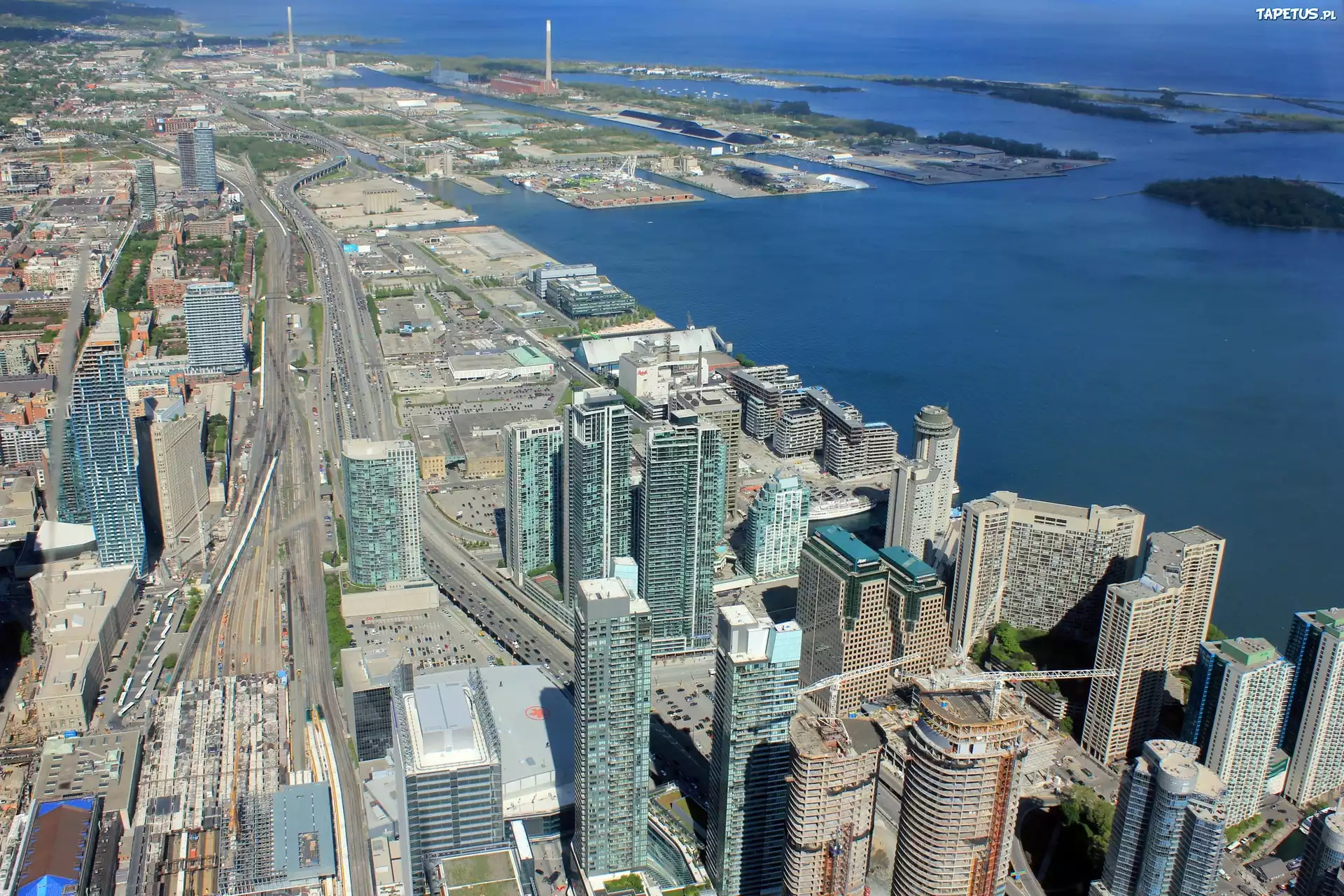 Toronto, Kanada, Zatoka, Zdjęcie miasta, Z lotu ptaka