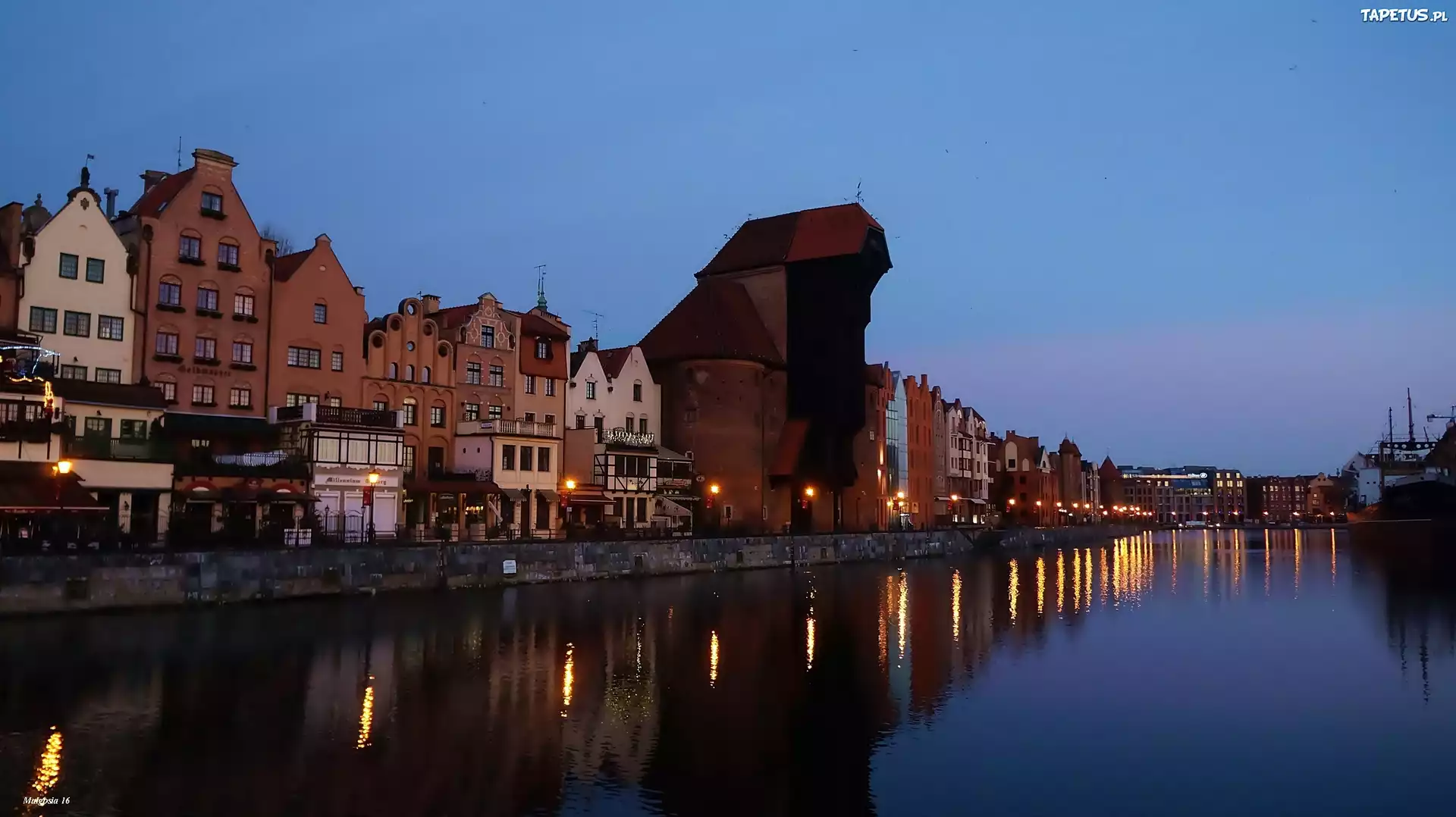 Miasto, Gdańsk, Rzeka, Motława, Kamienice