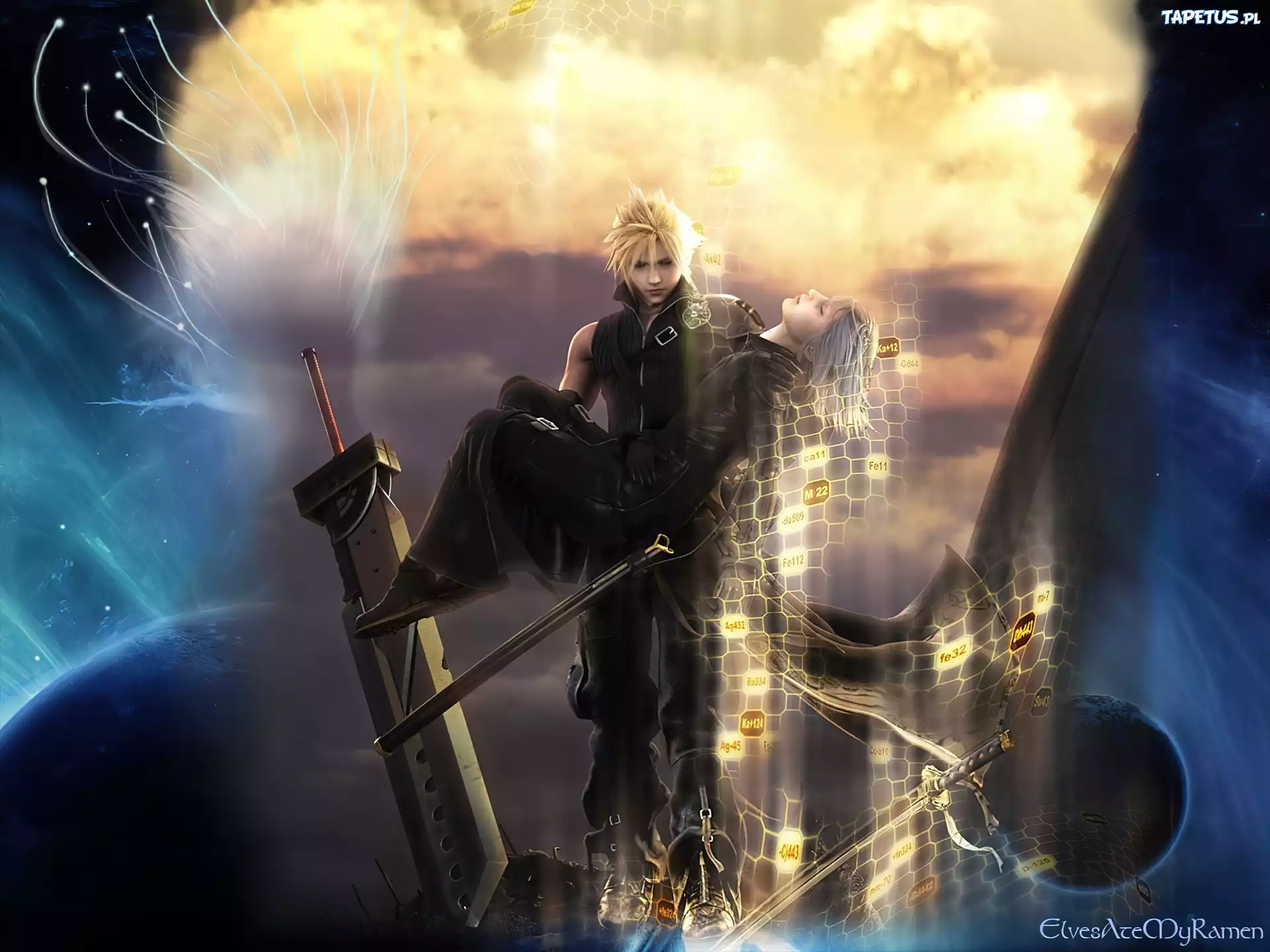kobieta, Ff 7 Advent Children, facet, bohater