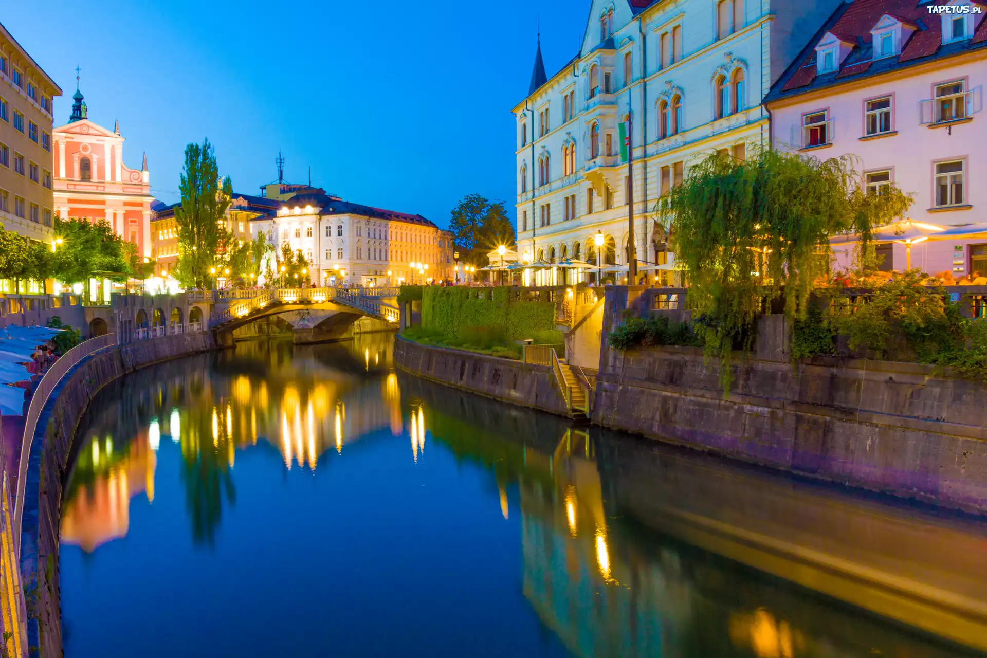 Słowenia, Lublana, Europa, Rzeka, Domy