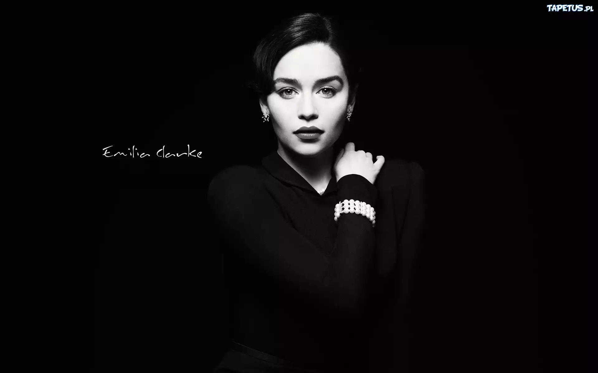Kobieta, Aktorka, Emilia Clarke, Czarno-Białe