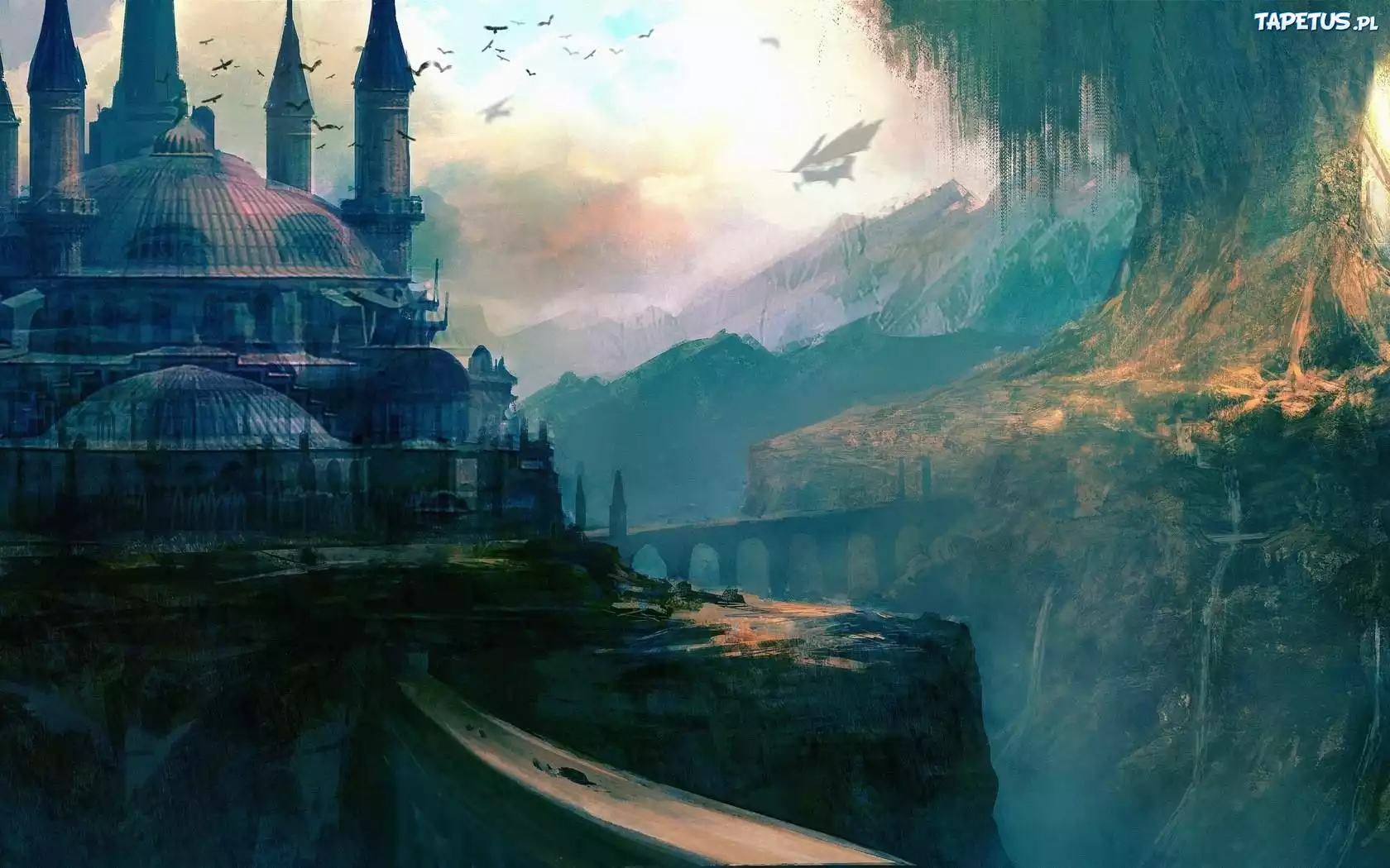 Fantasy, Pałac, Góry