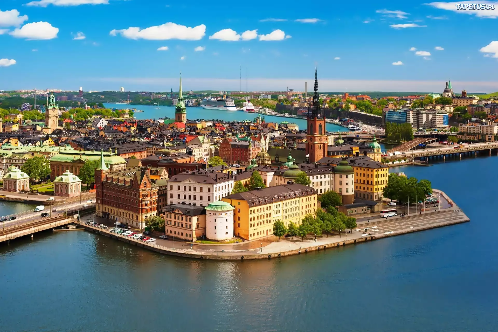 Sztokholm, Szwecja, Panorama, Z lotu ptaka