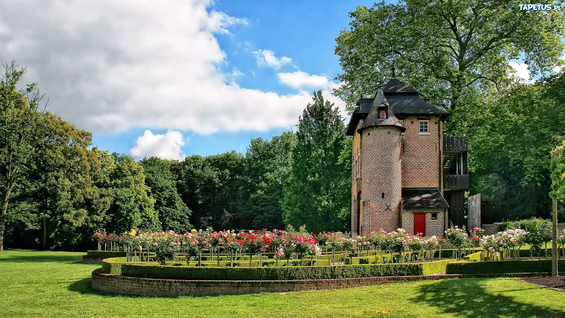 Zamek, Park, Obłoki