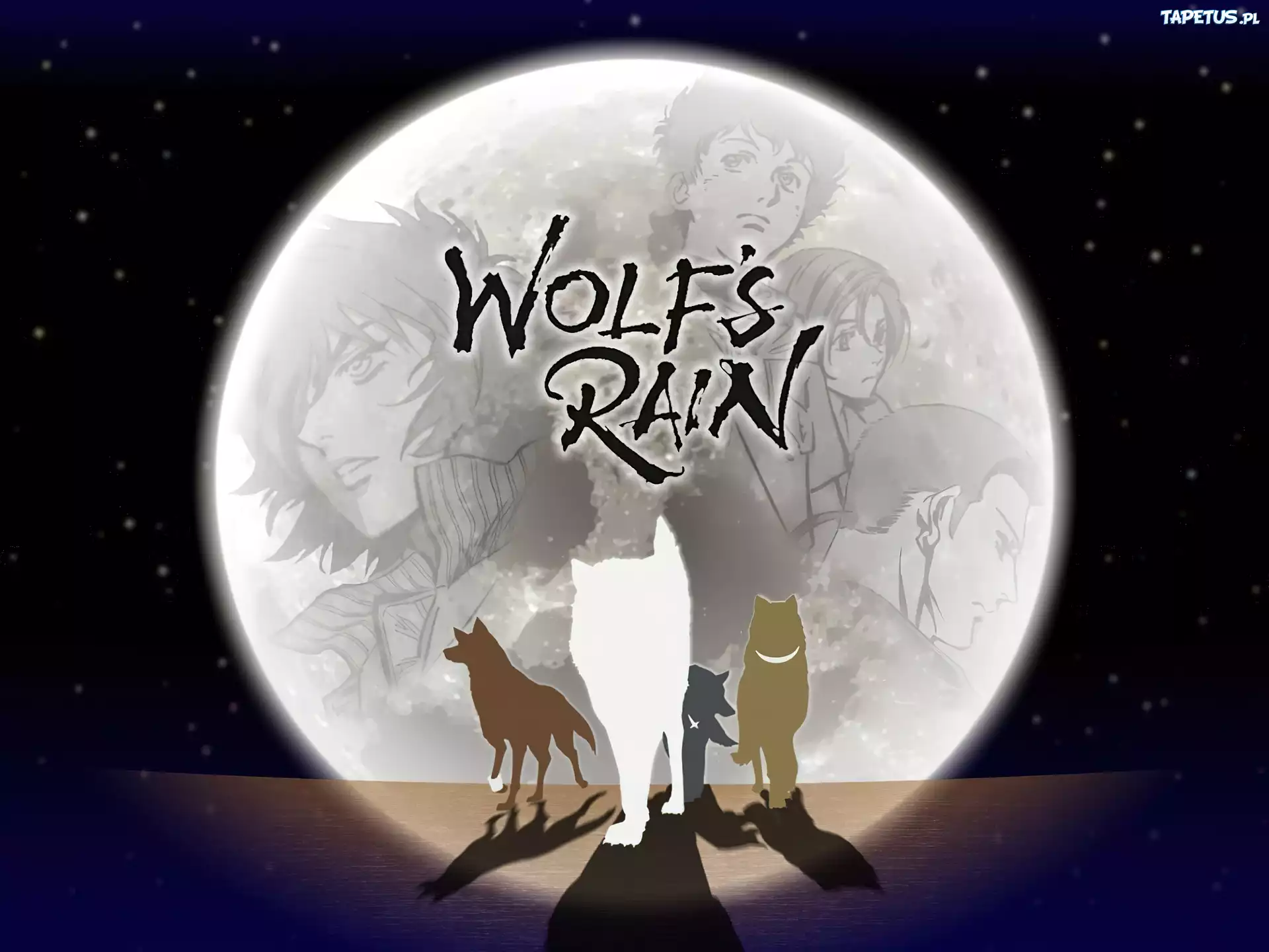 księżyc, postacie, gwiazdy, Wolfs Rain