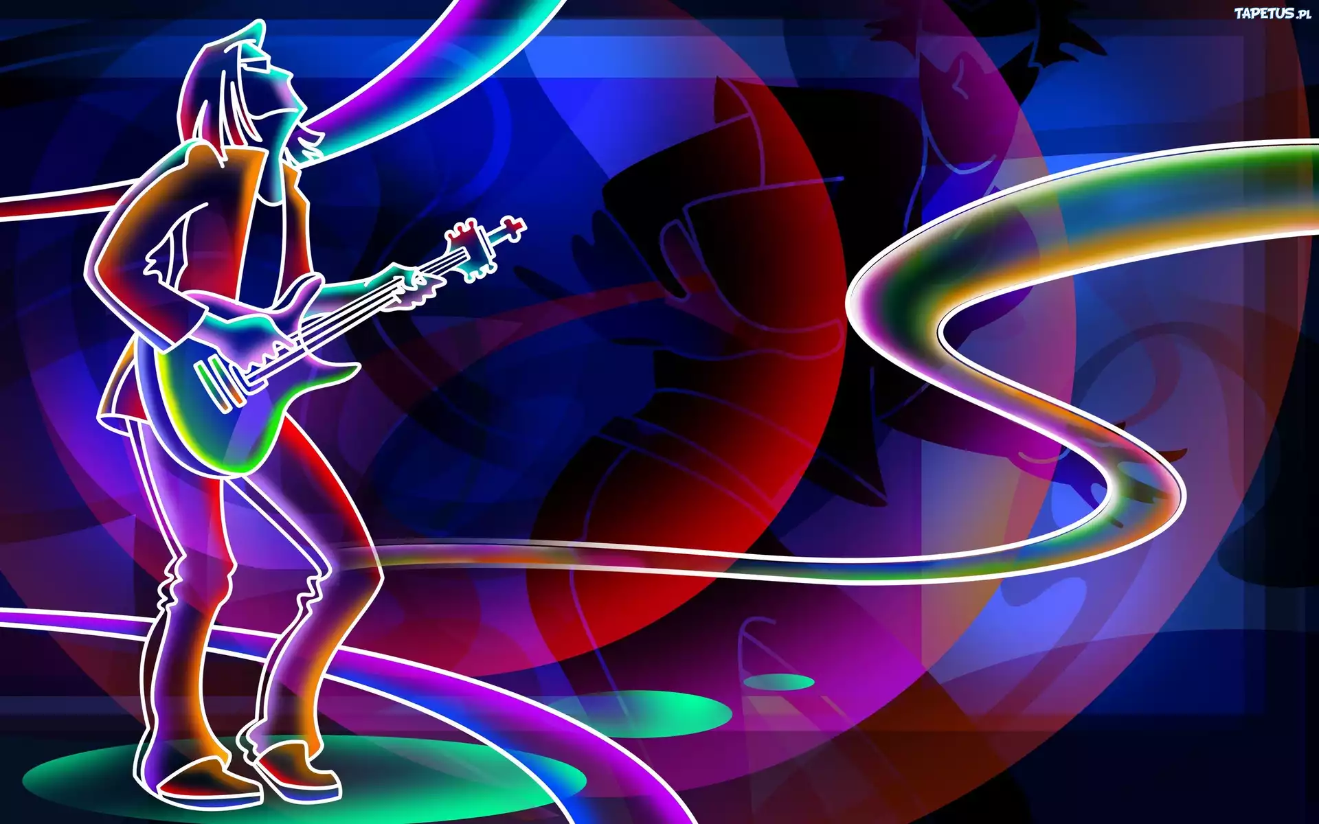 Neonowa, Grafika, Gitarzysta