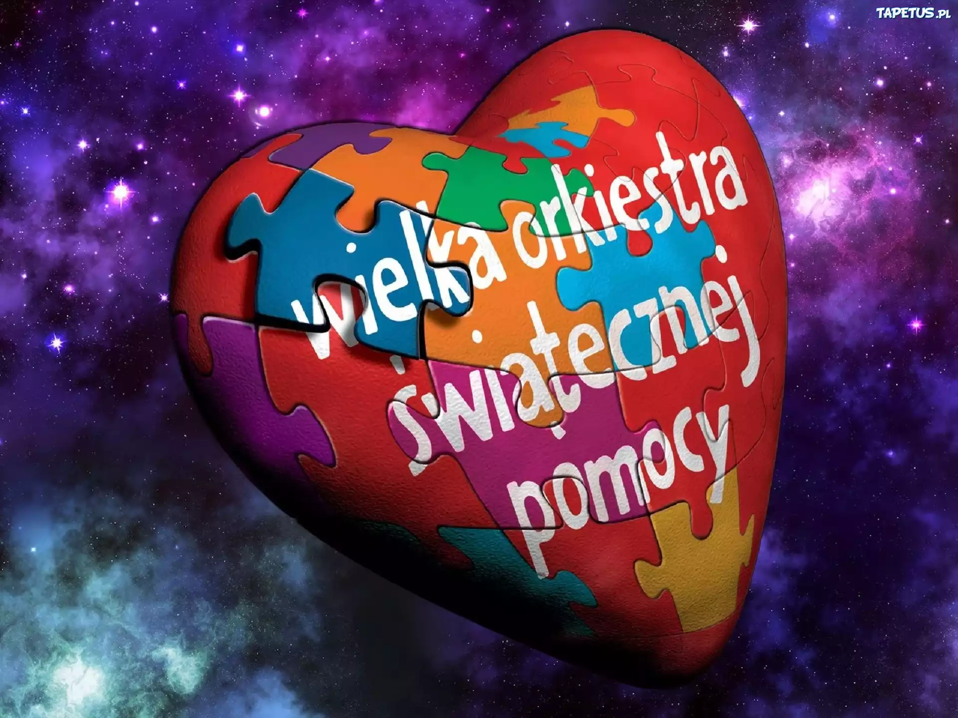 WOŚP, Serce, Puzzle, Kosmos