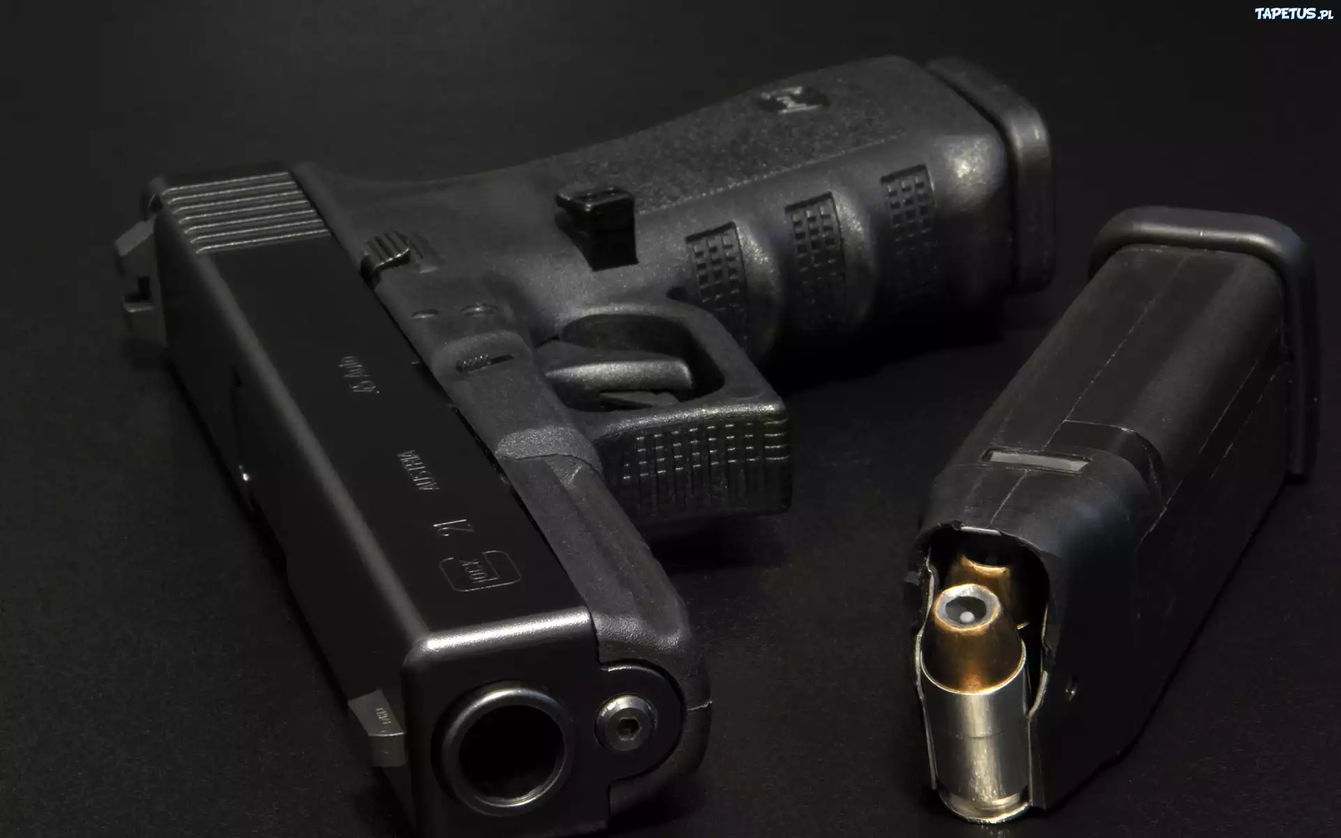 Broń, Pistolet, Magazynek, Naboje