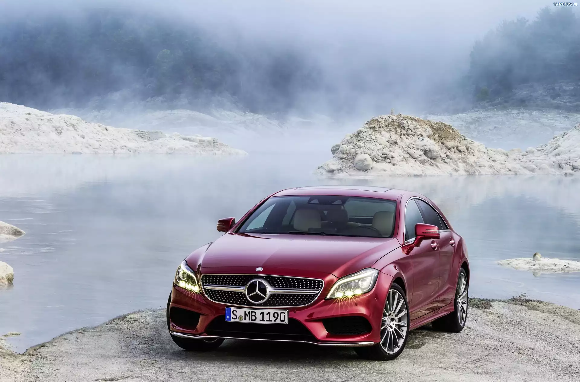 Mercedes,, Benz, Cls 500, Mgła, Staw