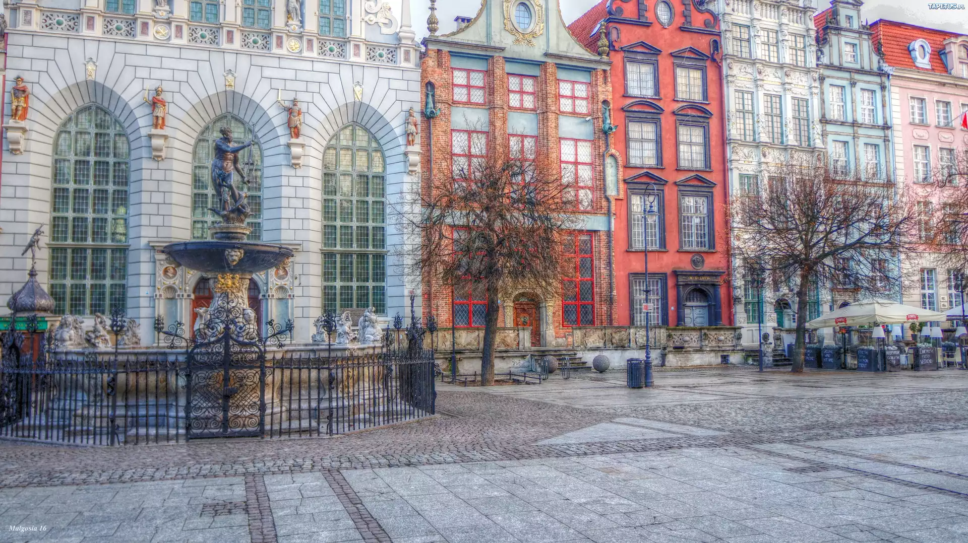 Gdańsk, Dwór Artusa, Zabytkowe, Kamienice