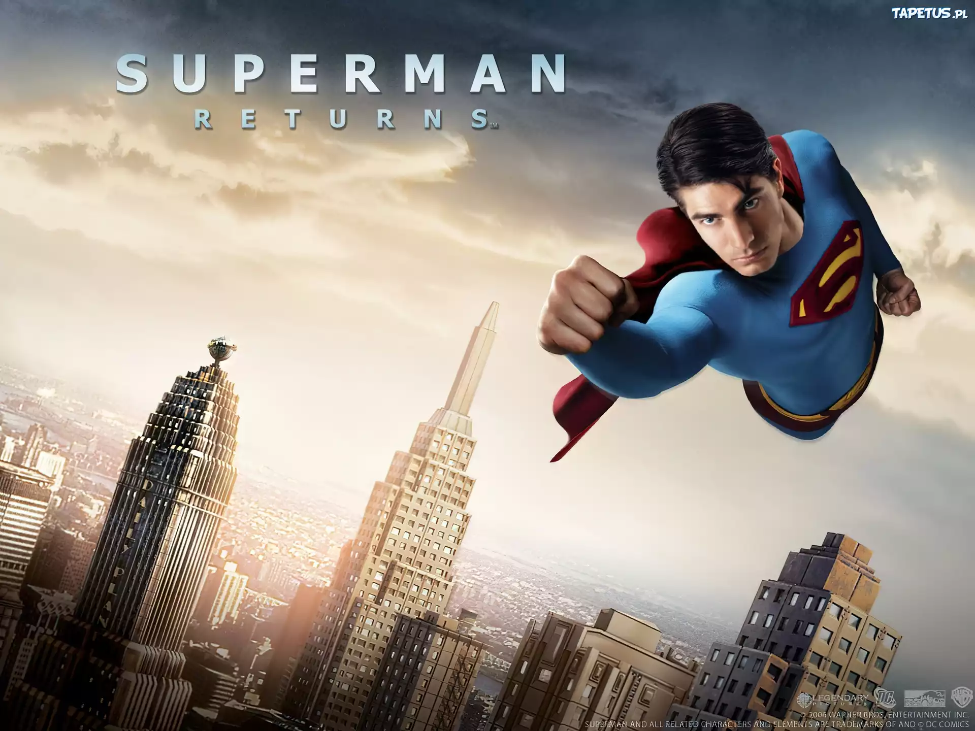 Superman Returns, Brandon Routh, miasto, wieżowce