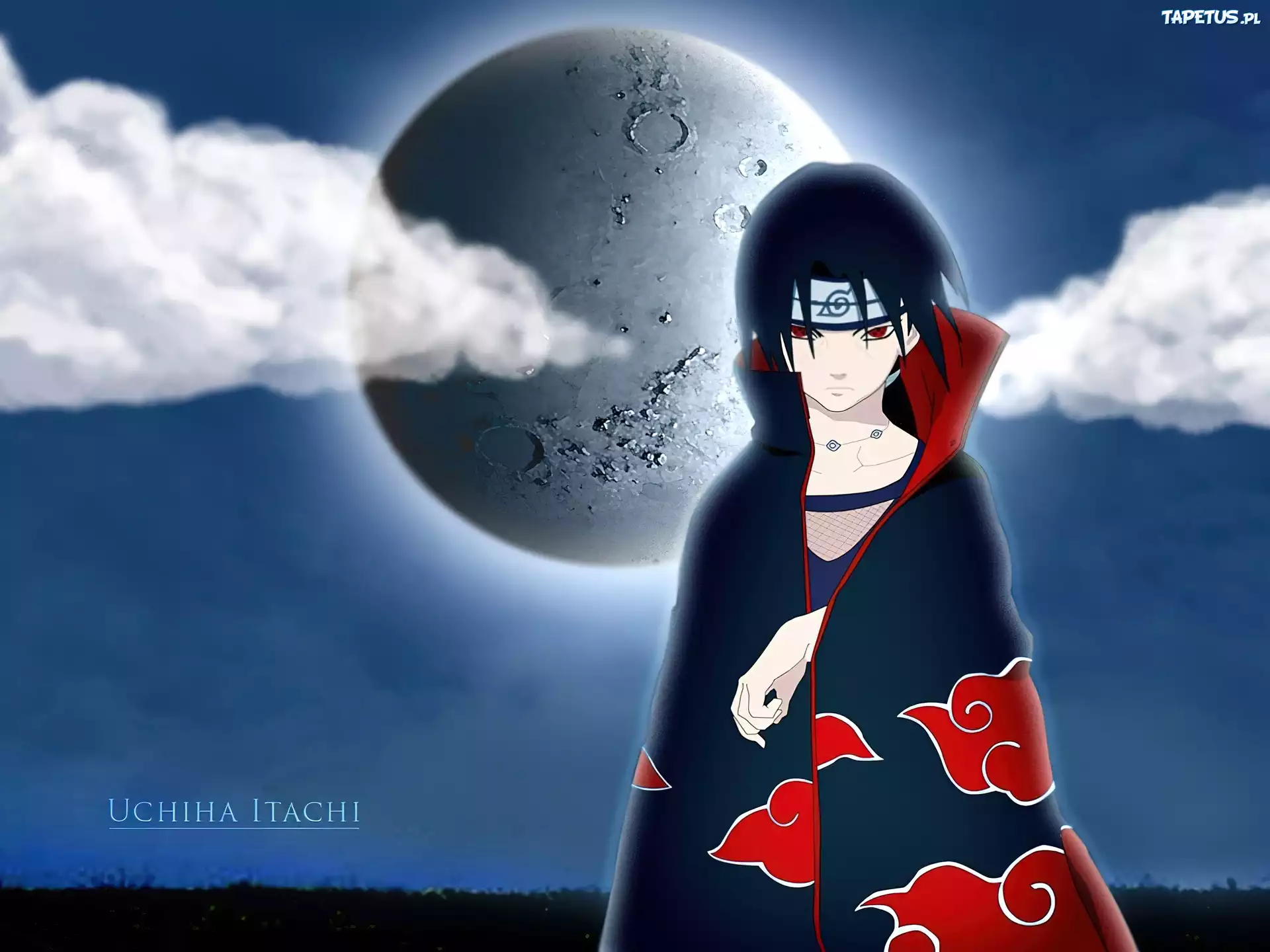 Naruto, moon, człowiek