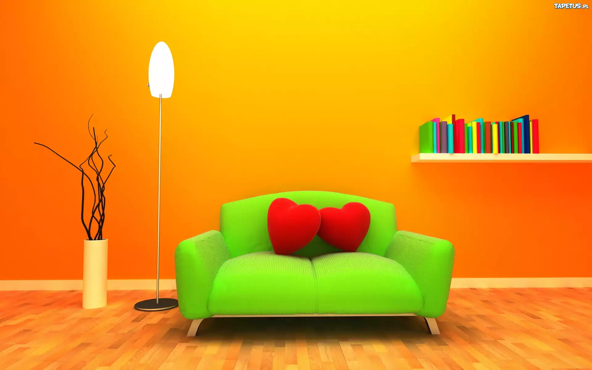 Wnętrze, Pokój, Sofa, Lampa