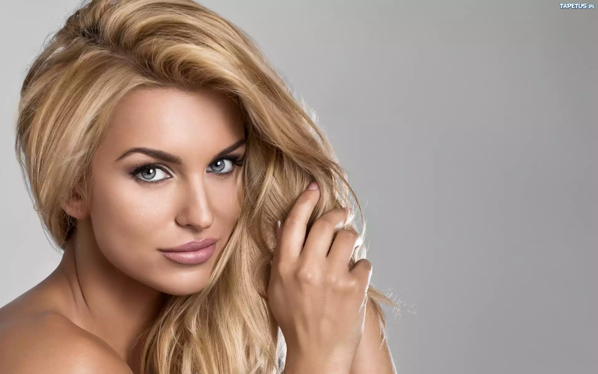 Blondwłosa, Kobieta, Makijaż, Twarz