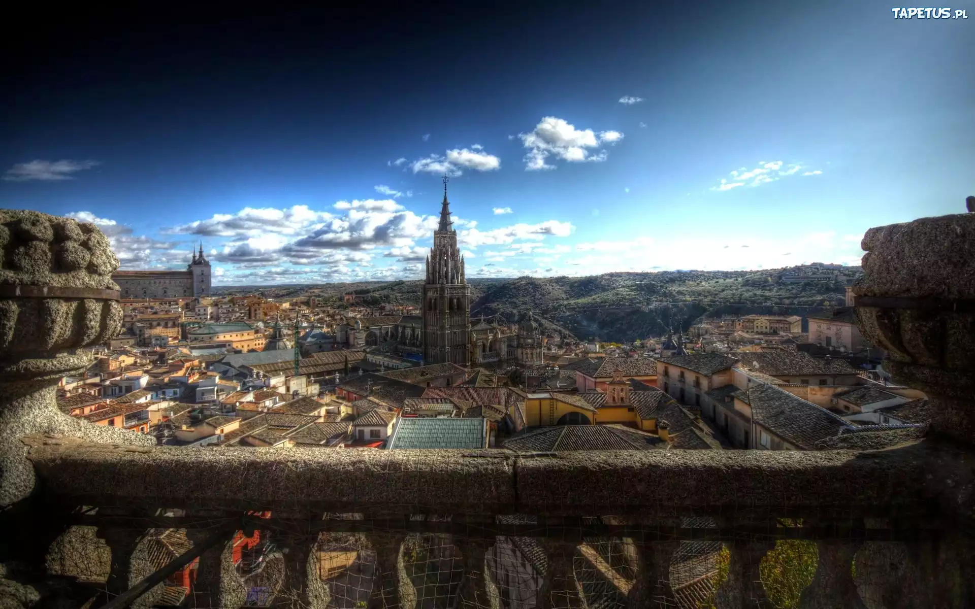 Hiszpania, Toledo, Miasto, Domy, Kościół