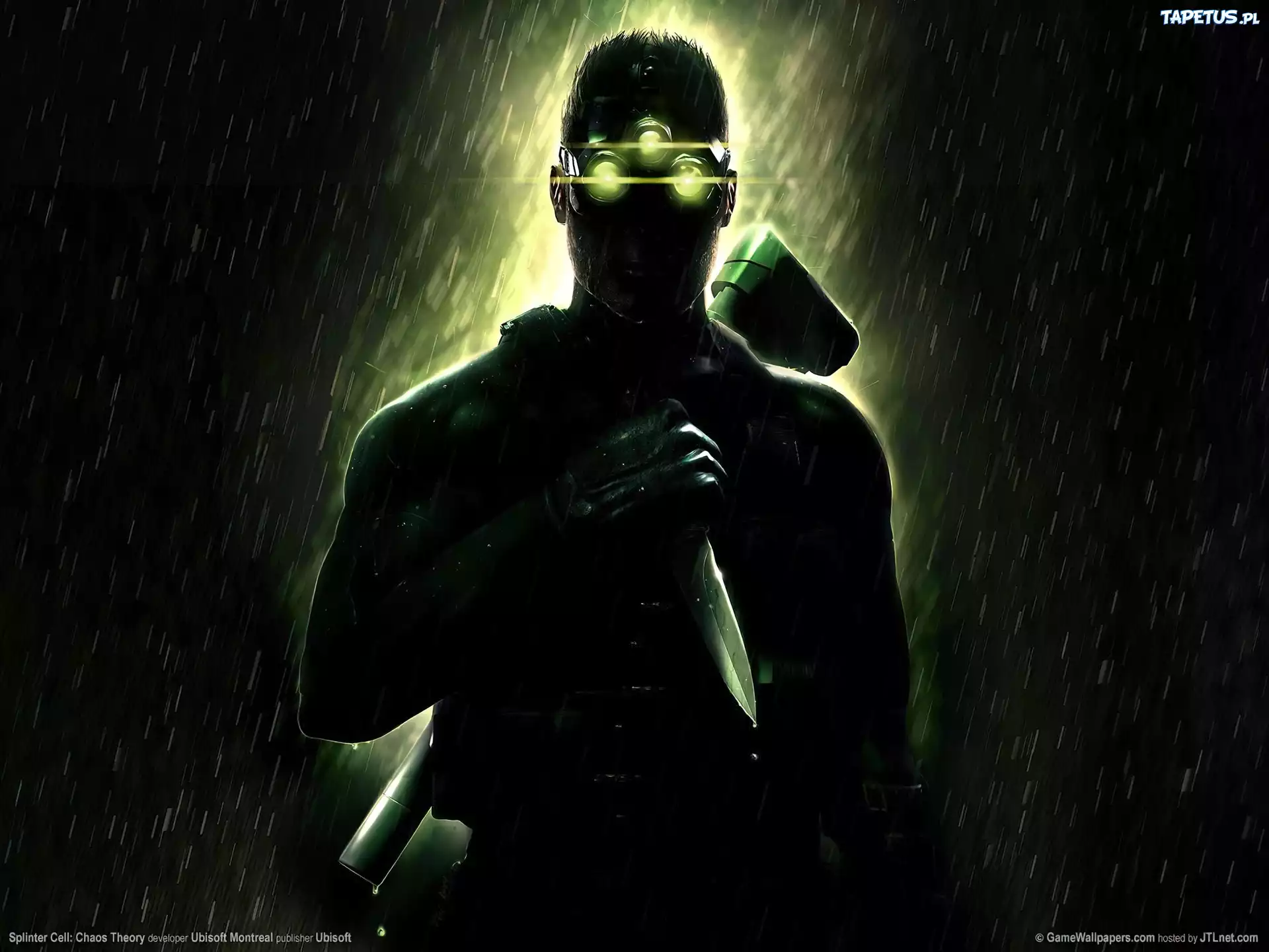 nóż, mężczyzna, deszcz, Splinter Cell