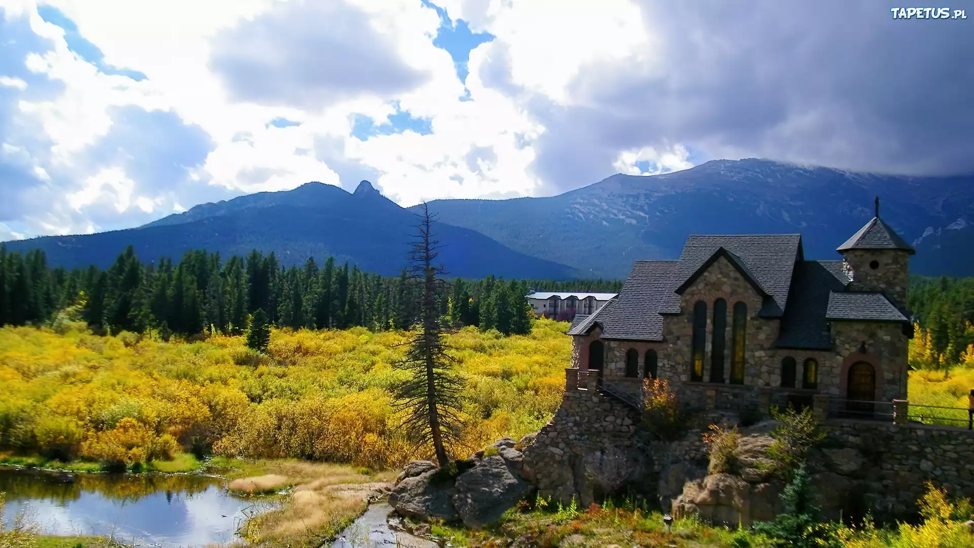 Allenspark, Colorado, Kościół na Skałce, Święta Katarzyna ze Sieny, Góry