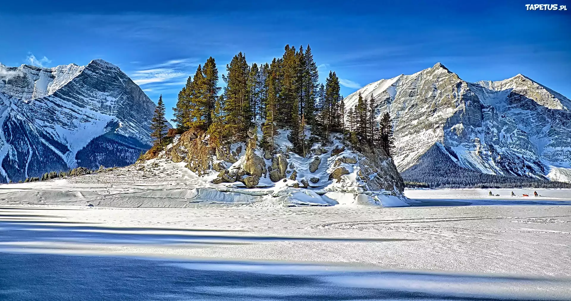 природа зима снег озера небо без смс
