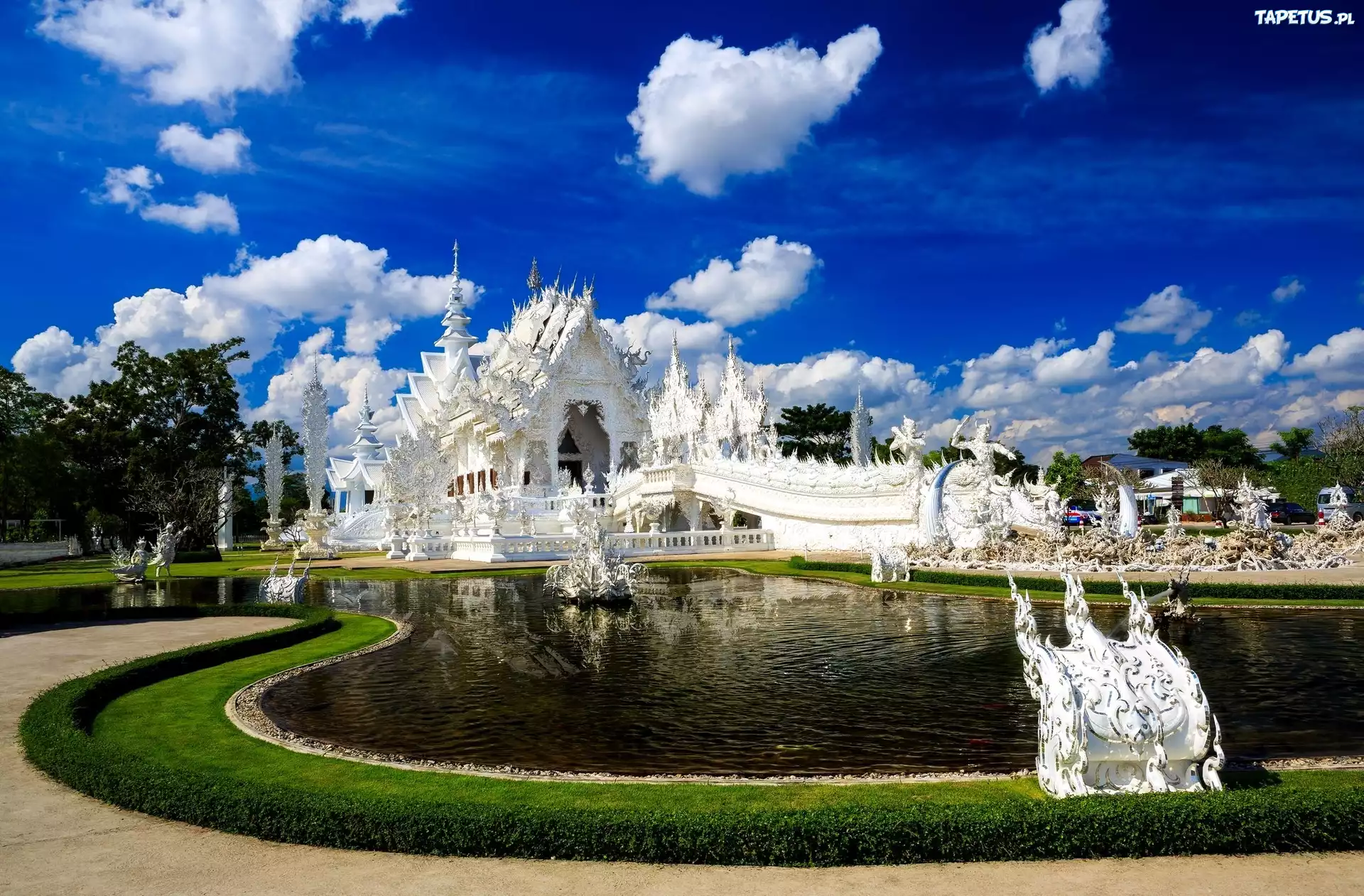 Biała, Świątynia Wat Rong Khun, Tajlandia