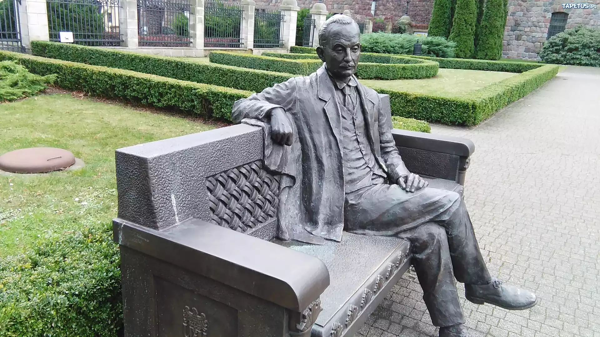 Rzeźba, Na Ławce, Józef Kostrzewski, Park Zamkowy