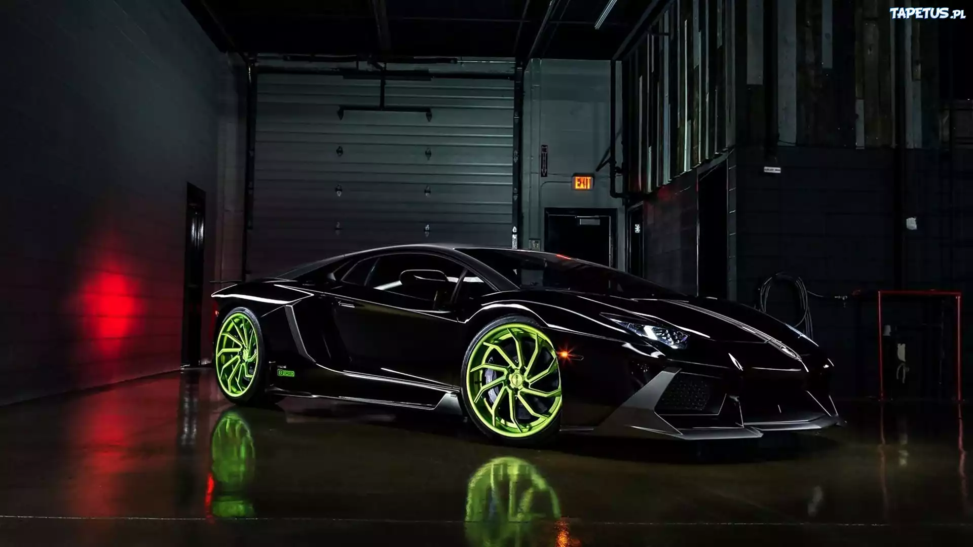 Lamborghini, Aventador, LP700-4, Czarny, Garaż,