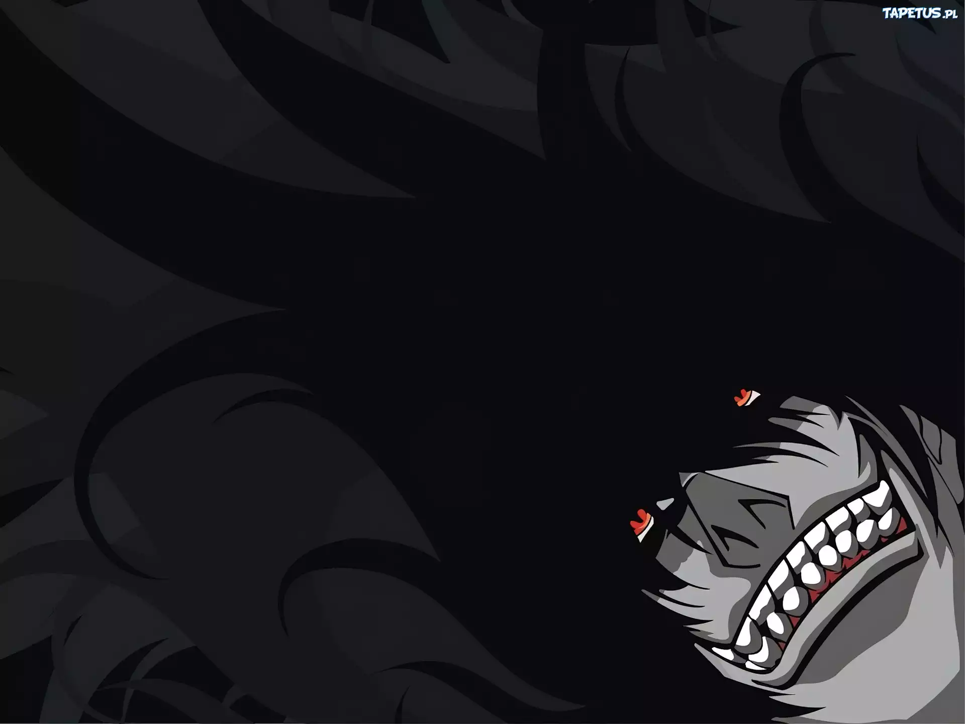 Hellsing, twarz, zęby