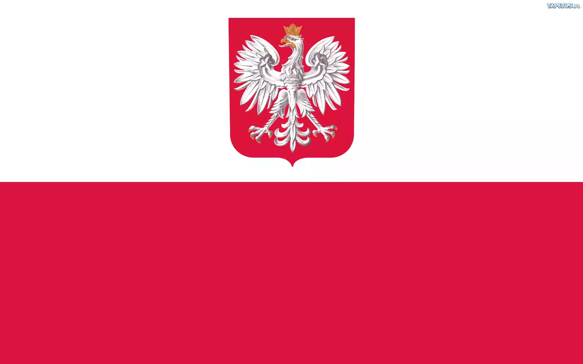 Flaga, Polska, Godło, Biało-czerwona