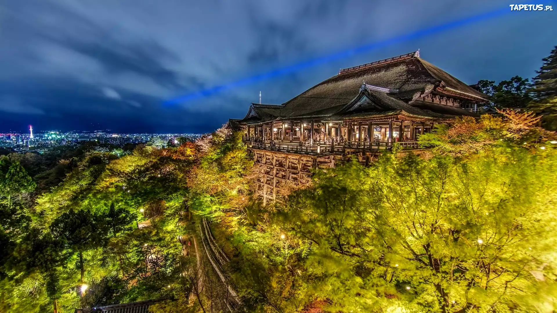 Japonia, Kyoto, Miasto, Nocą