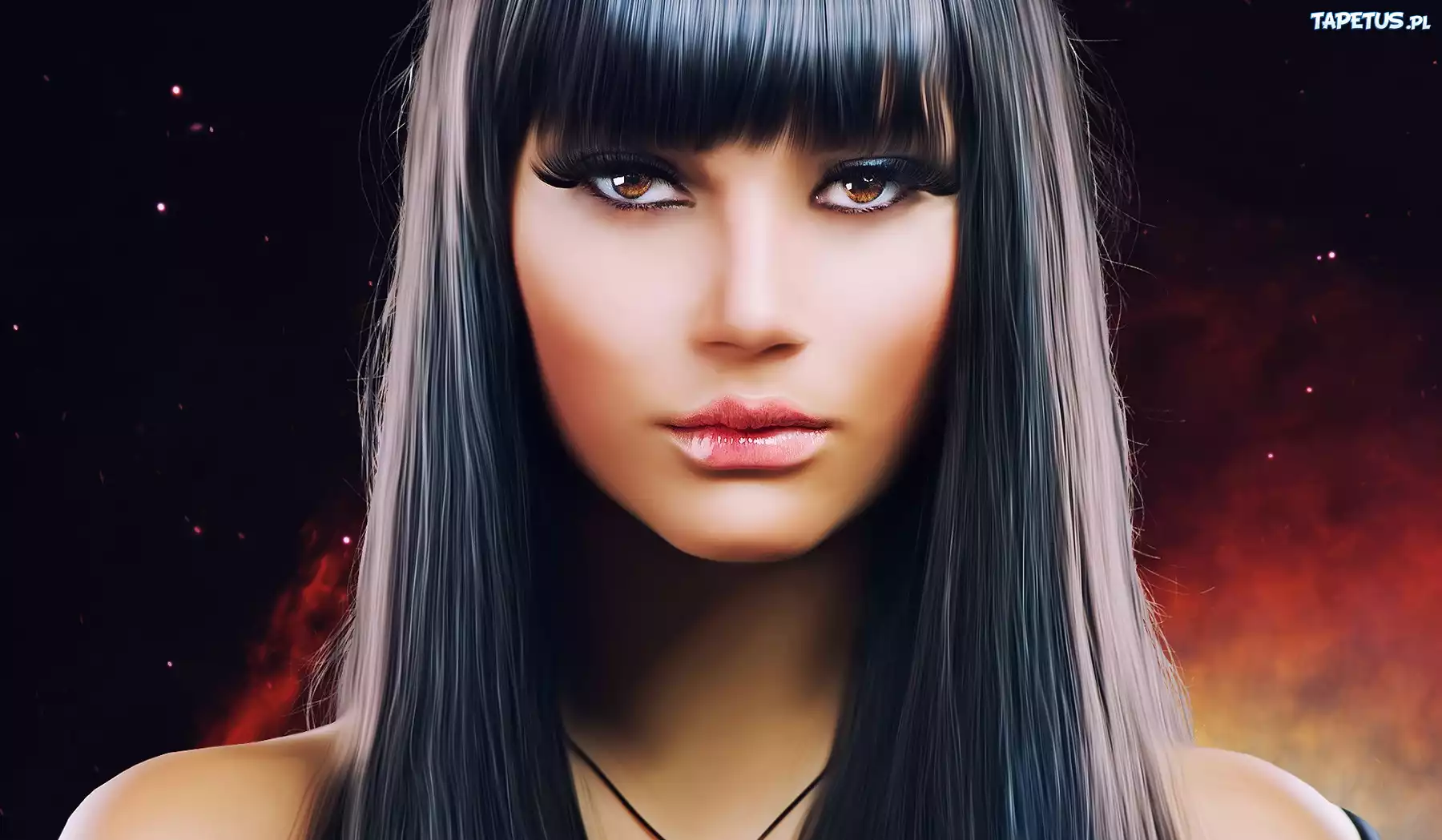 Grafika, Kobieta, Brunetka, Anna Subbotina