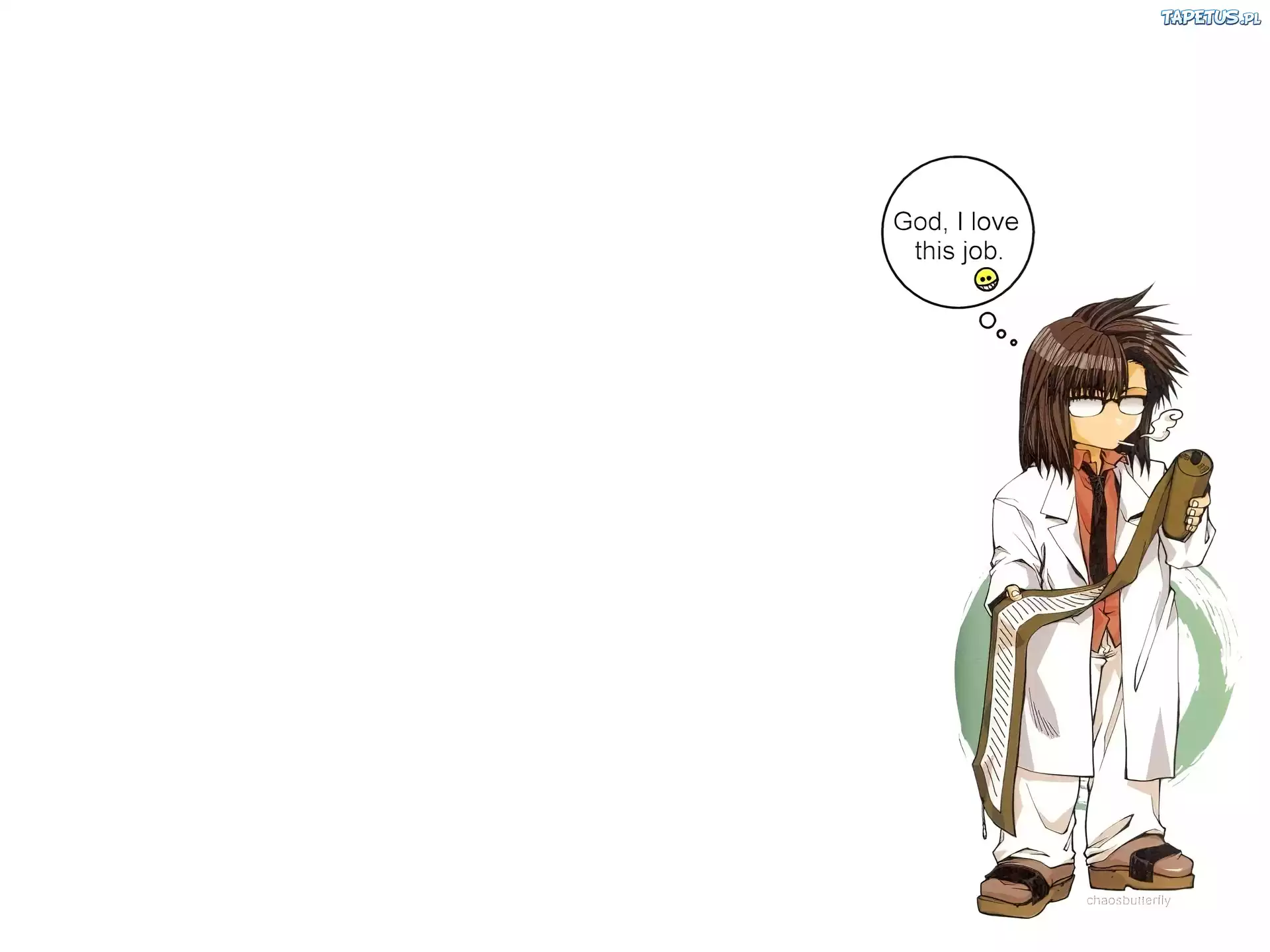 Saiyuki, job, rolka, papier, postać