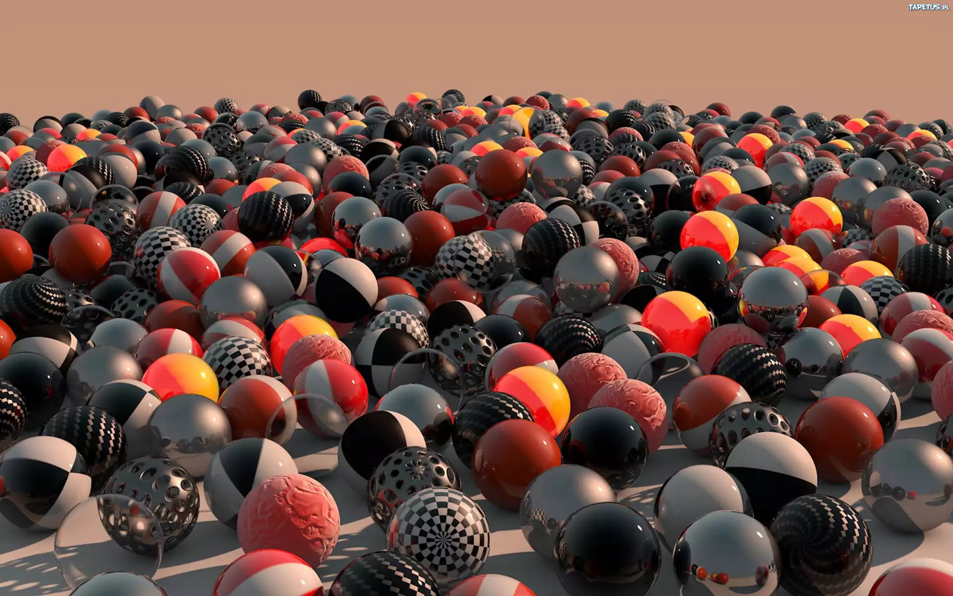 Grafika, 3D, Kolorowe, Kule