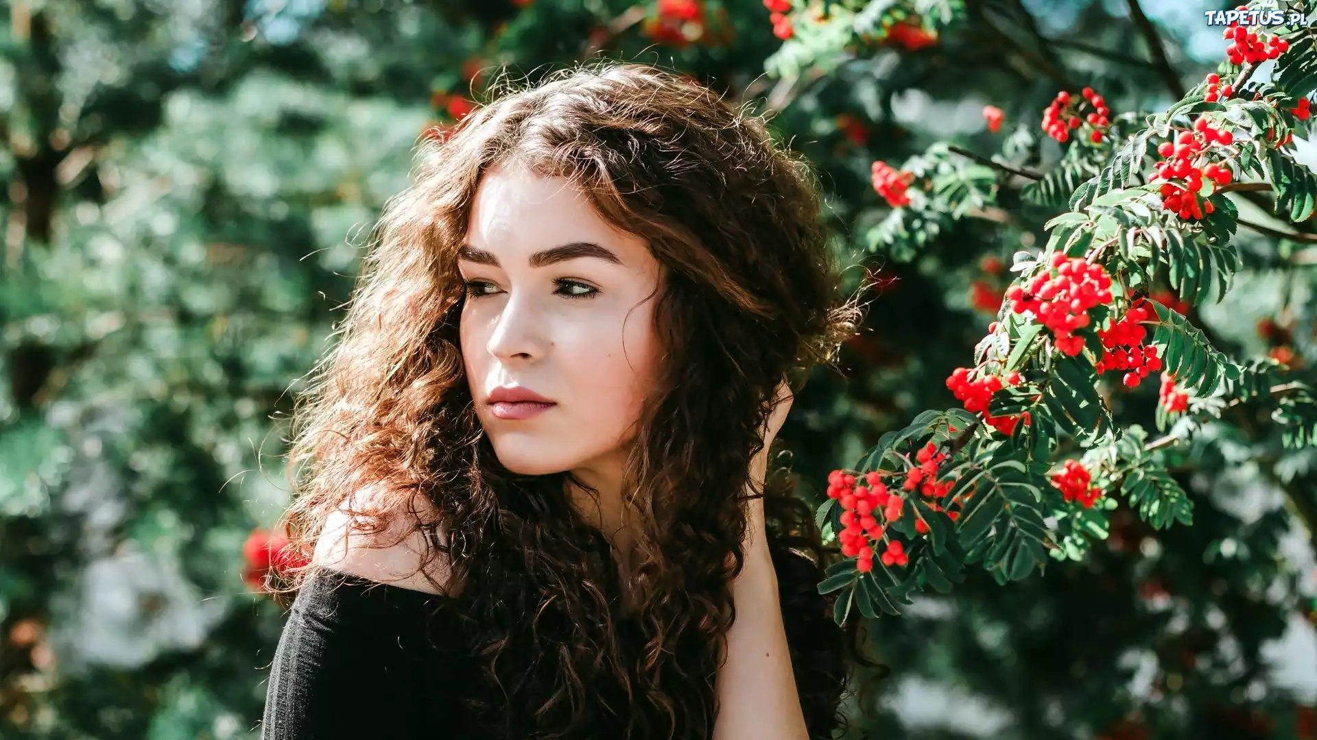 Julija Svidraite, Modelka, Makijaż, Park, Jarzębina