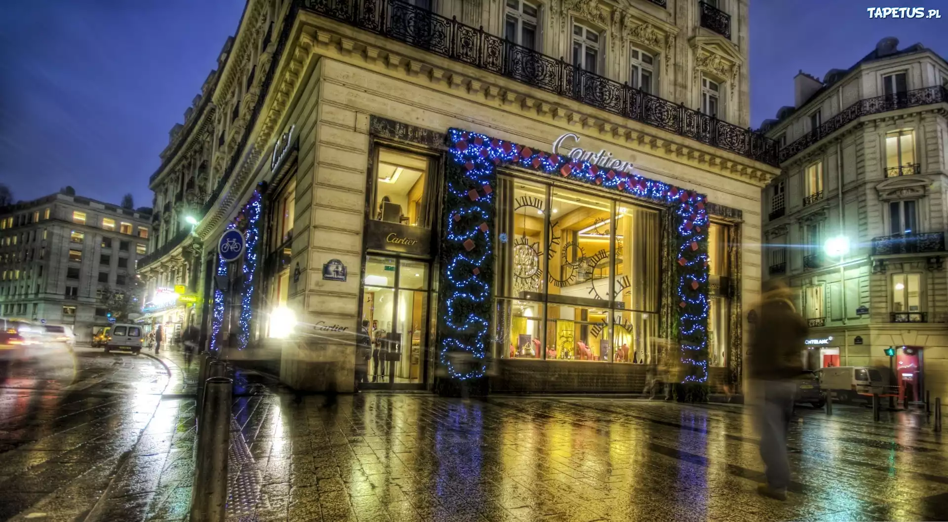 Paryż, Francja, Noc