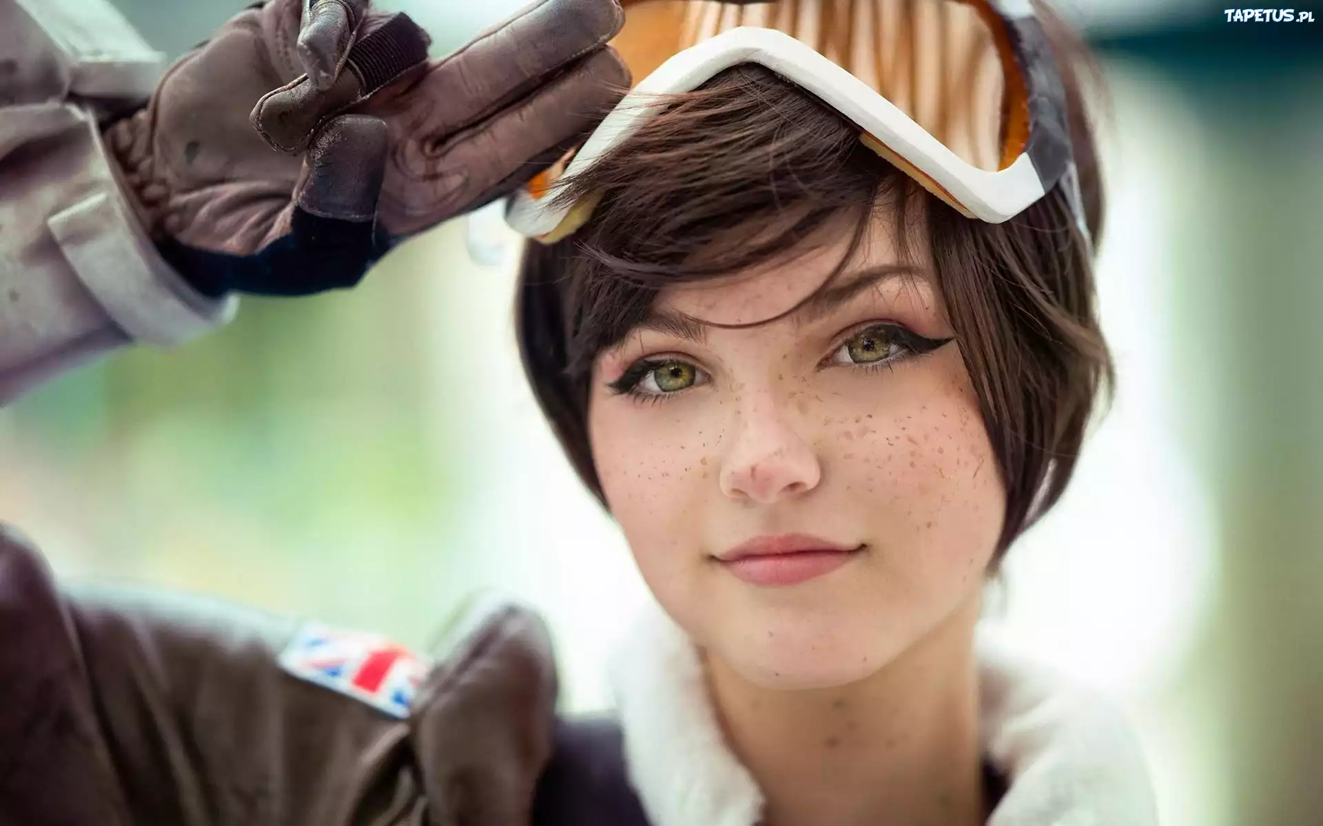 Dziewczyna, Gogle, Rękawica