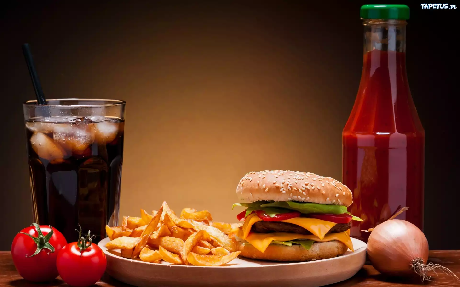 Hamburger, Ketchup, Coca-Cola