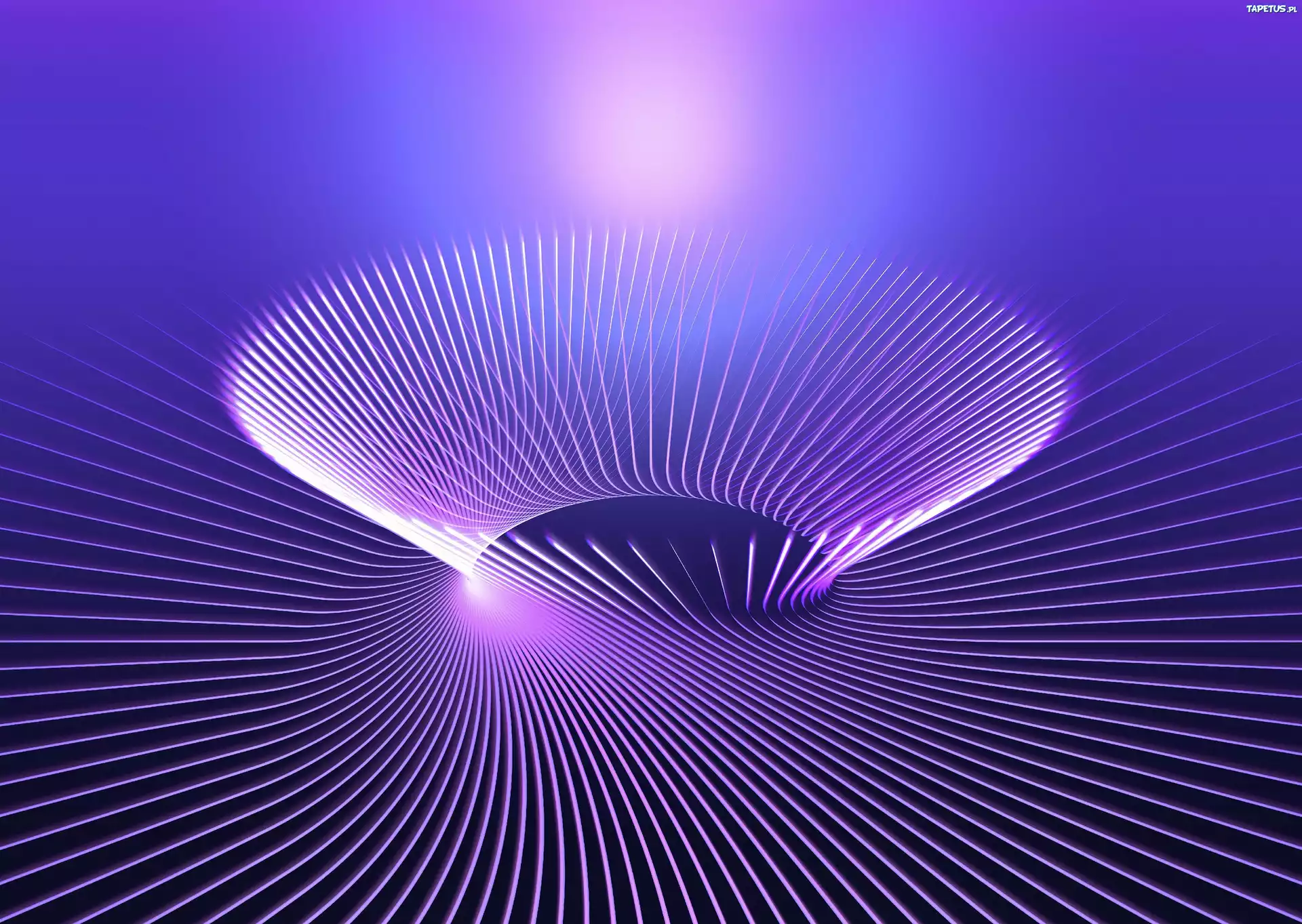 Fioletowa, Abstrakcja, 3D