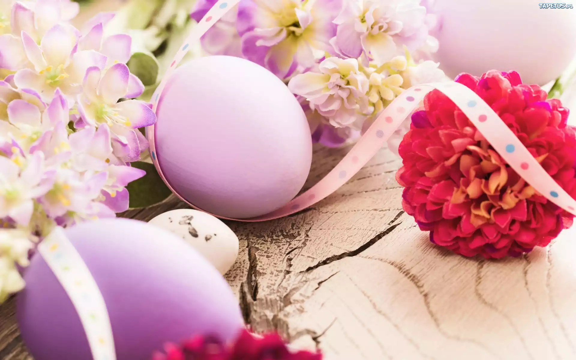 Wielkanoc, Jajka, Pisanki, Kwiaty