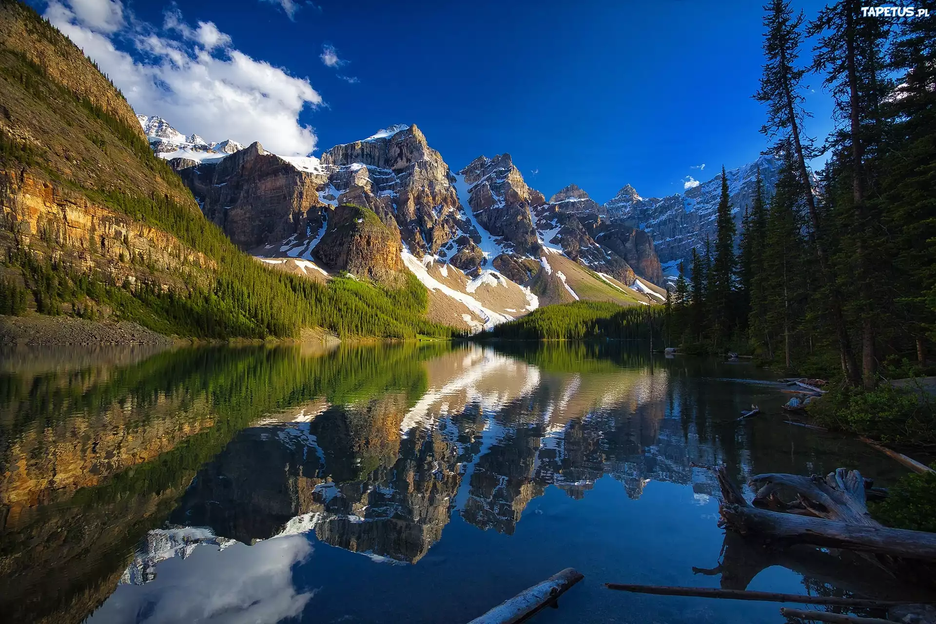 Jezioro Moraine, Banff National Park, Alberta, Kanada, Dolina Dziesięciu Szczytów, Odbicie