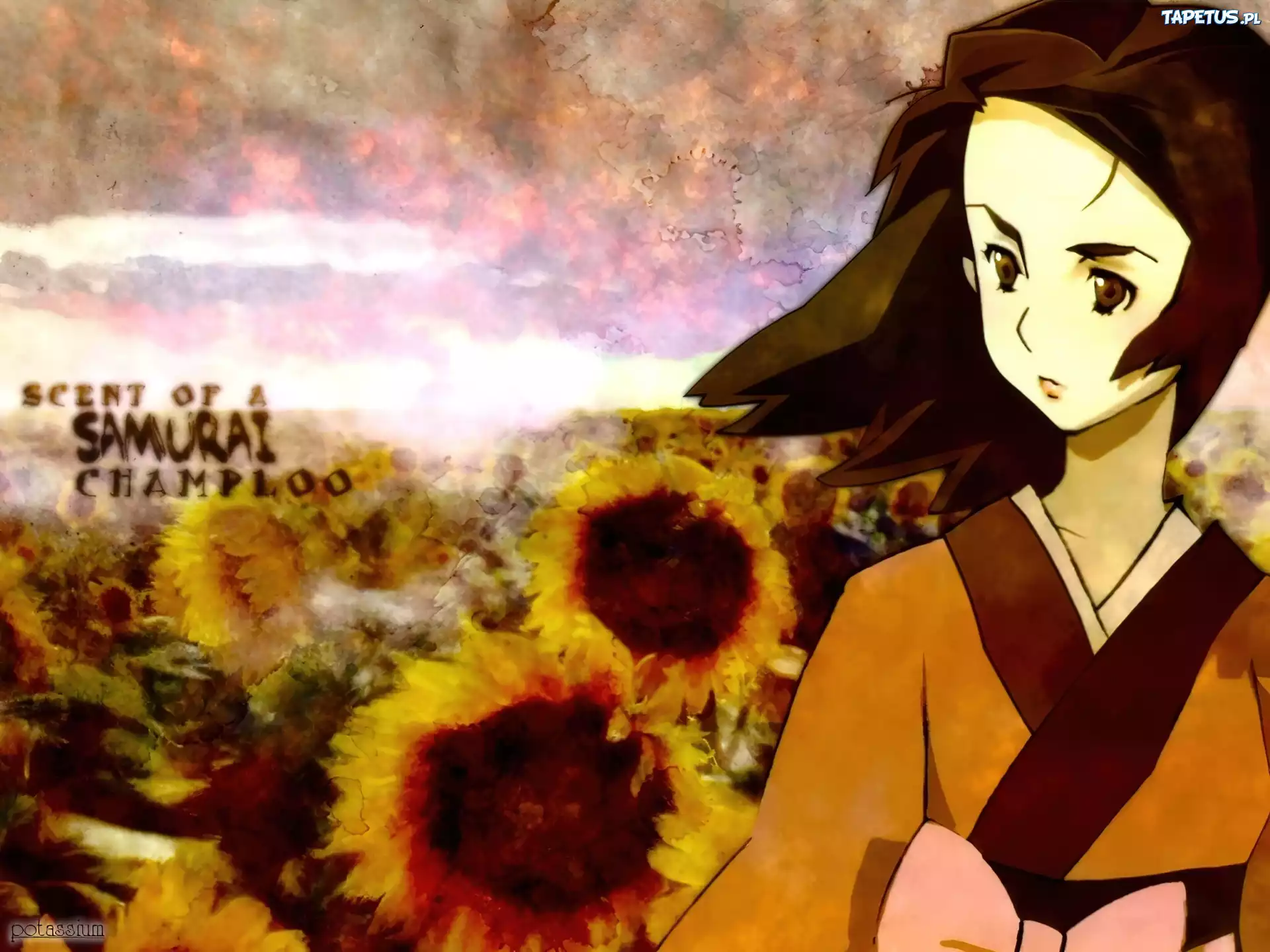 Samurai Champloo, dziewczyna, słoneczniki