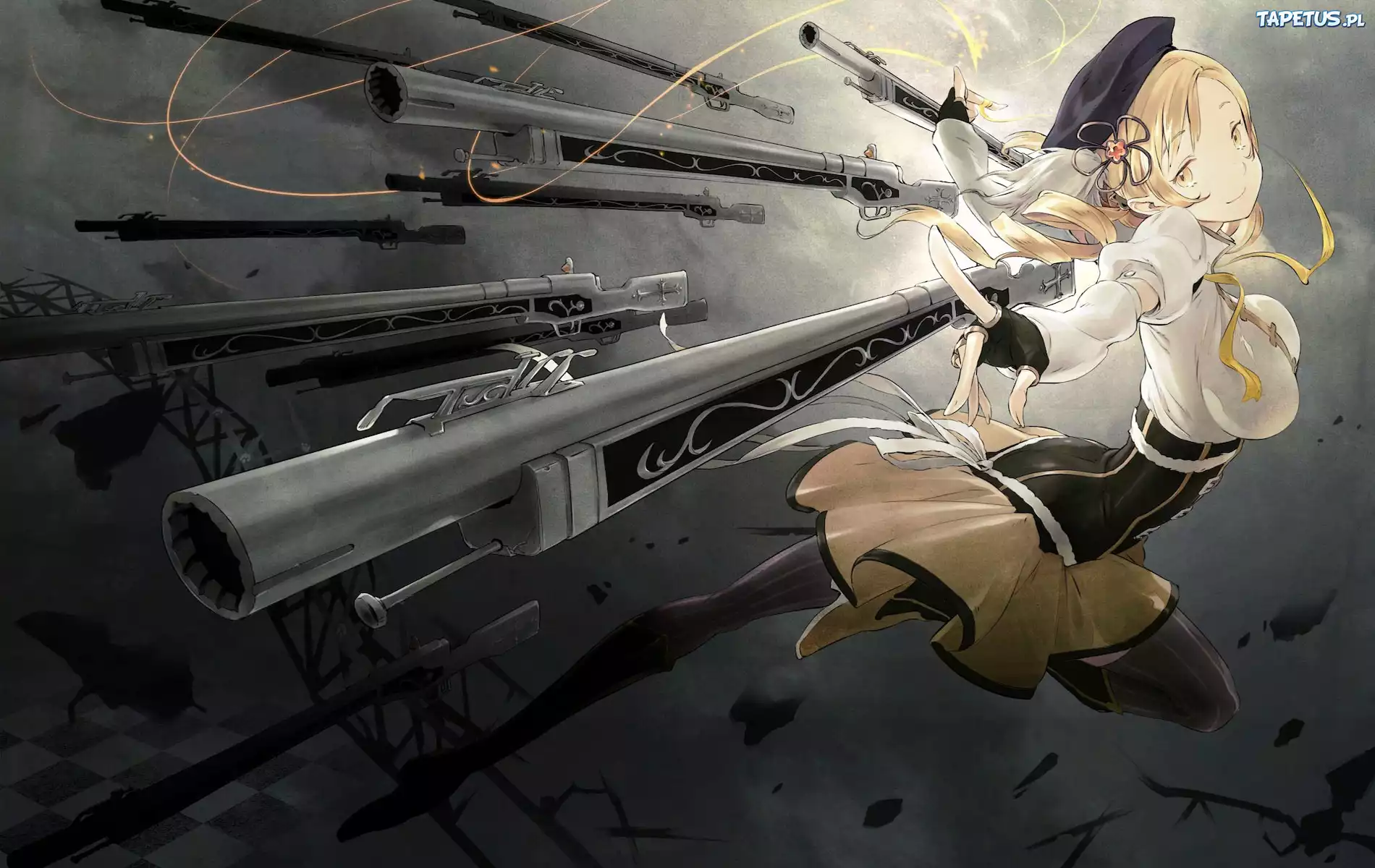 Mahou Shoujo Madoka Magica, broń, dziewczyna, anime