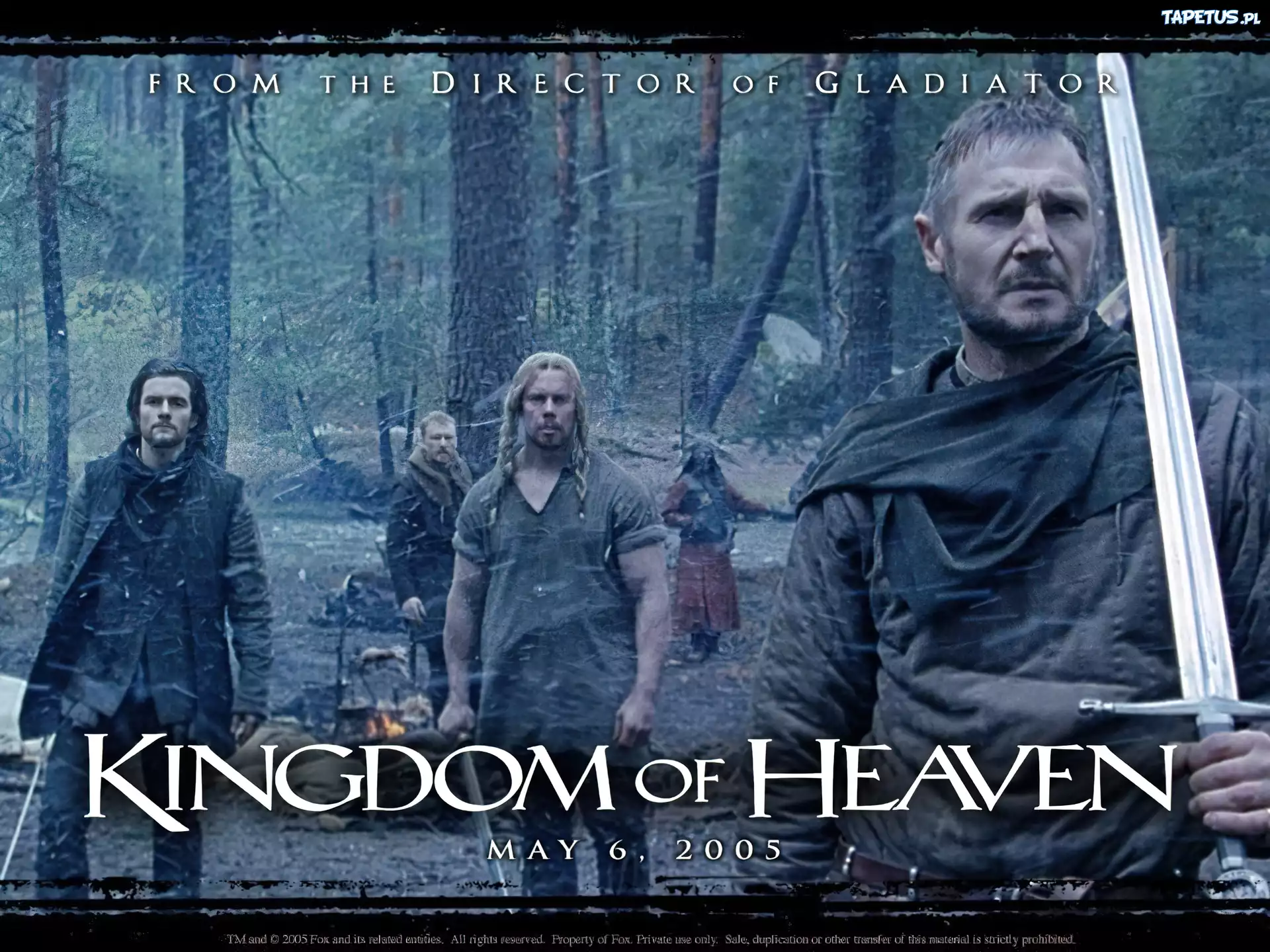 Kingdom Of Heaven, Liam Neeson, miecz, postacie