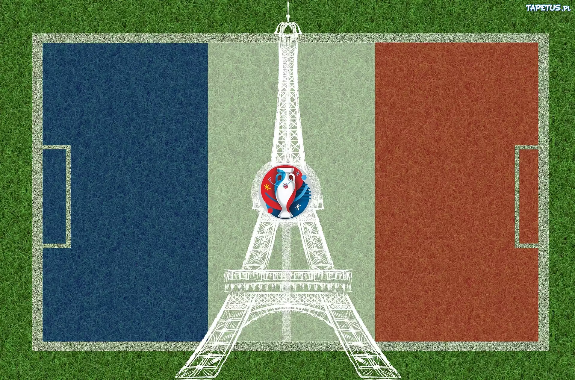 Euro 2016, Boisko, Wieża, Eiffla, Logo