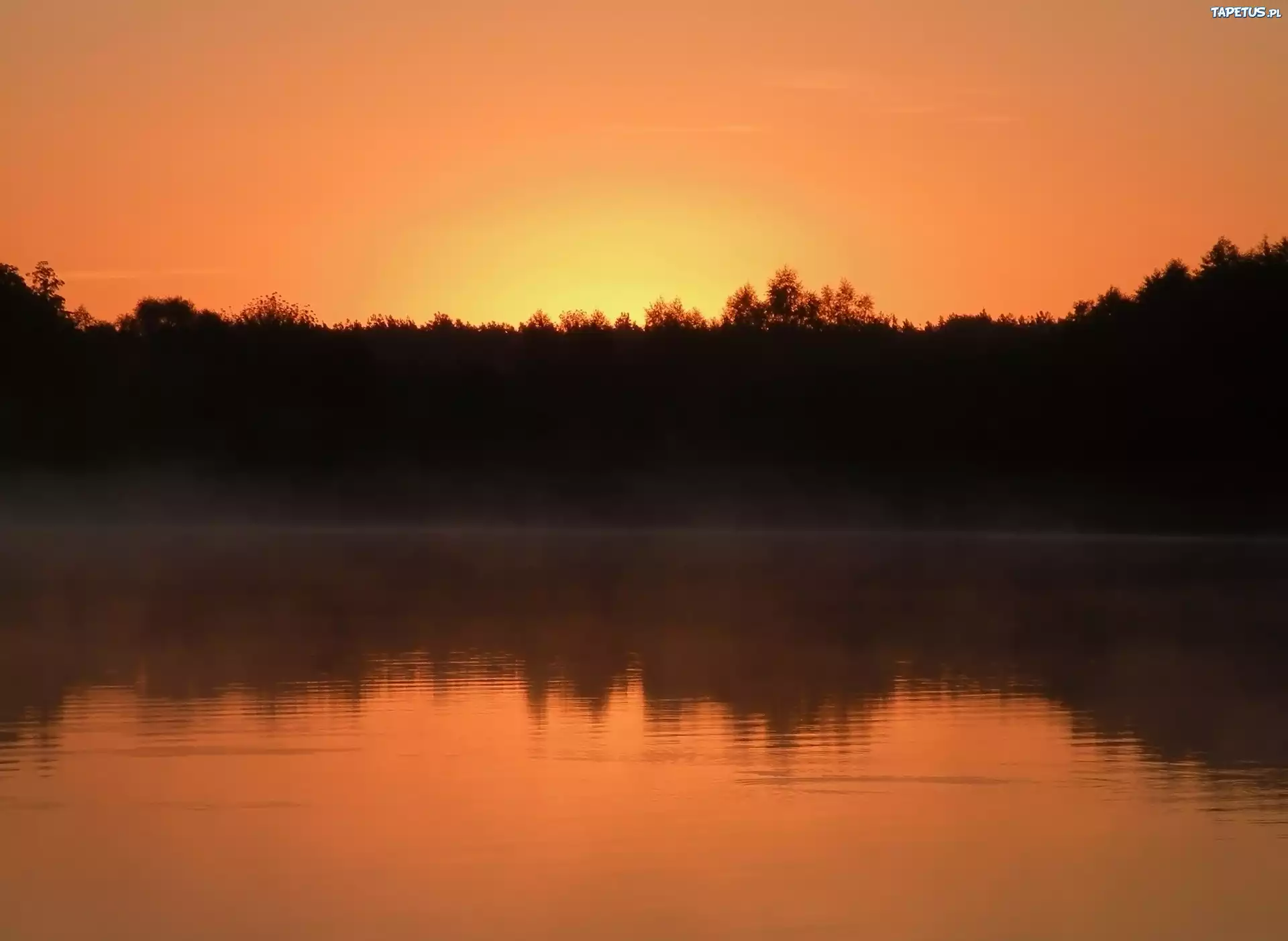 Jezioro, Wschód słońca