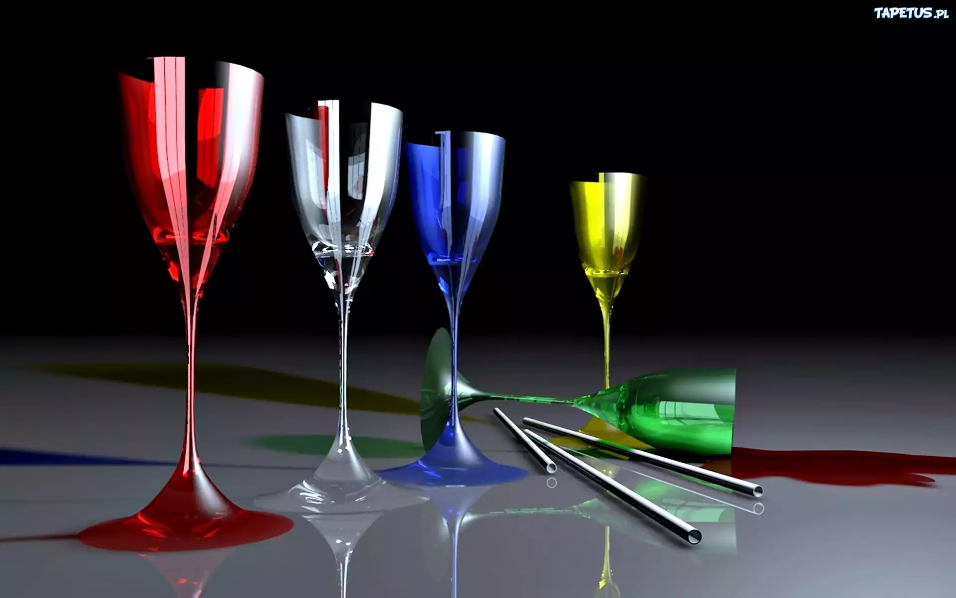 Kieliszki,Kolorowe,Grafika wektorowa,Cinema 4d