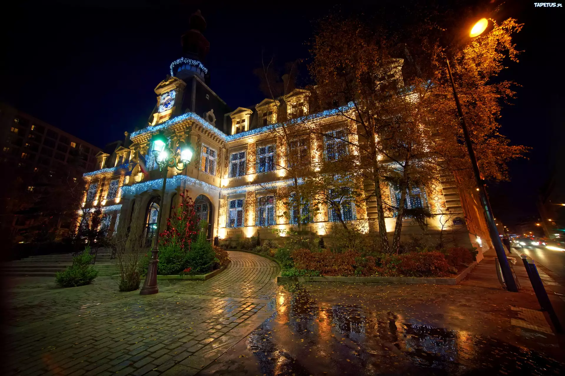 Francja, Paryż, Dom, Światła