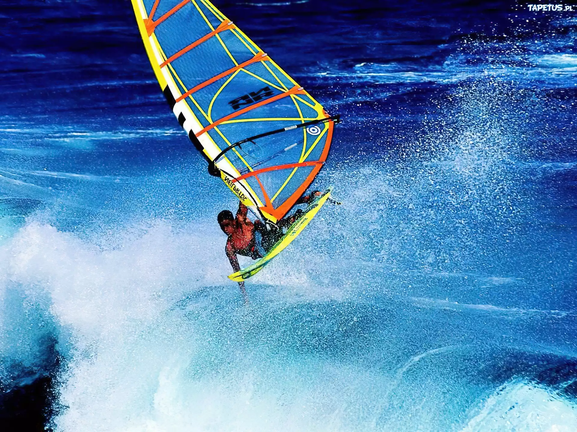 Windsurfing,na fali