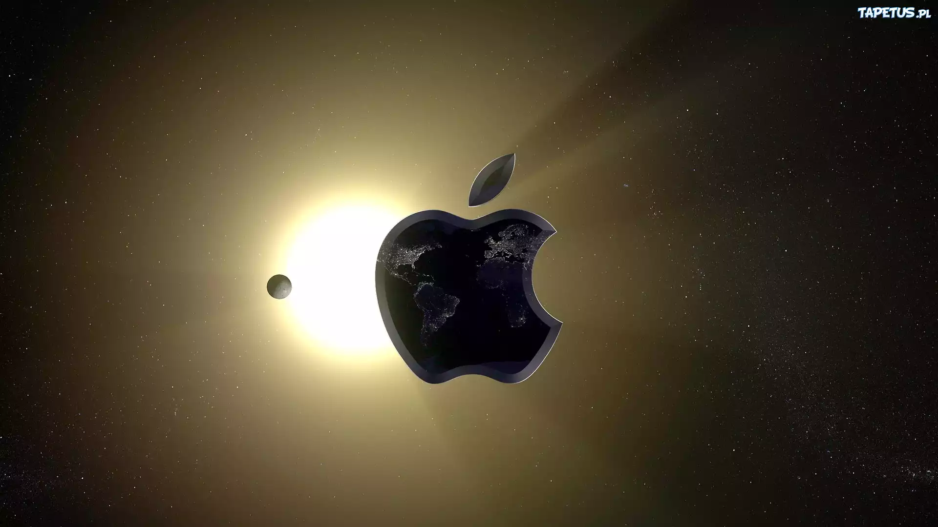Обои с планетой на айфон. Космос Apple. Обои Apple. Яблоко в космосе. Обои эпл Планета.